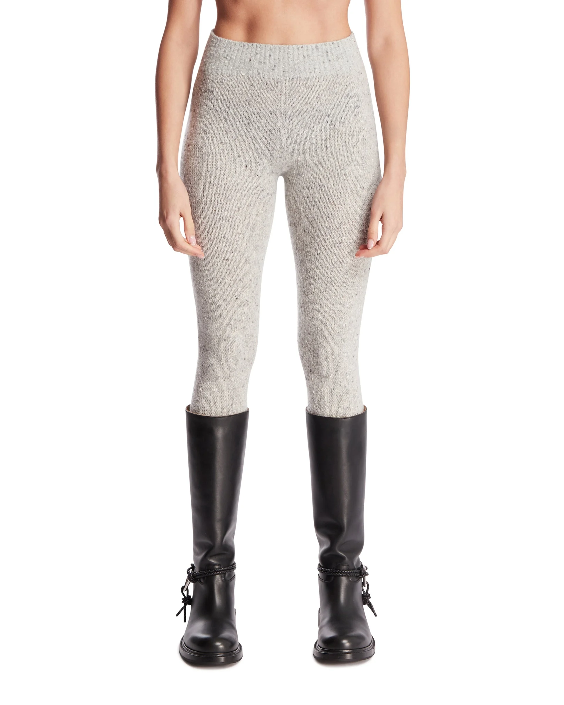 Gray Mumuka Cashmere Leggings - 1