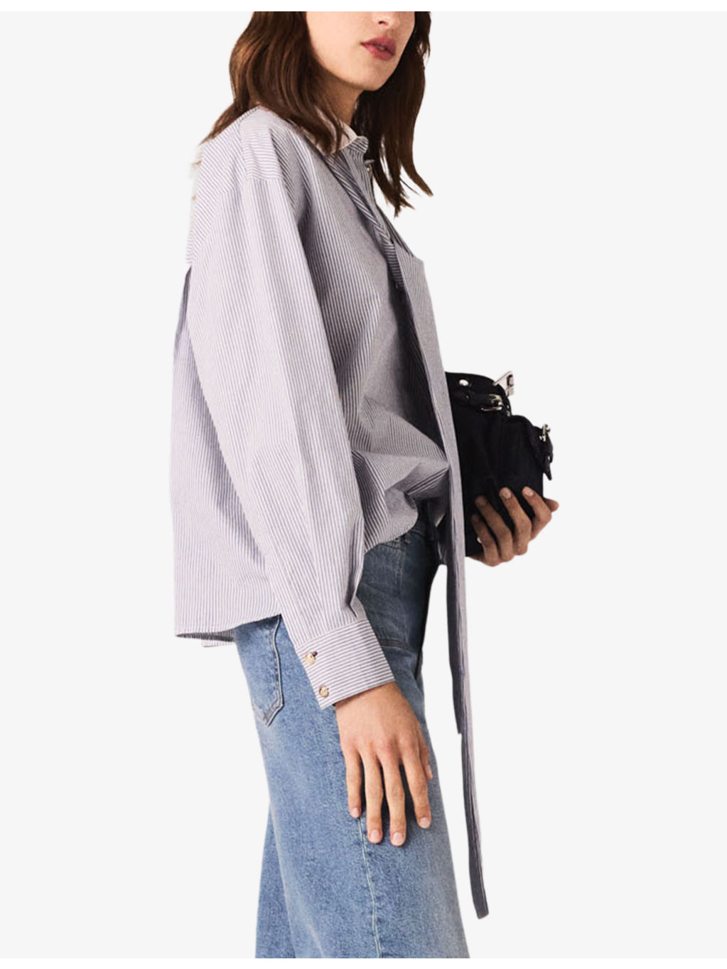 Pussy-Bow Striped Cotton-Blend Shirt - 3