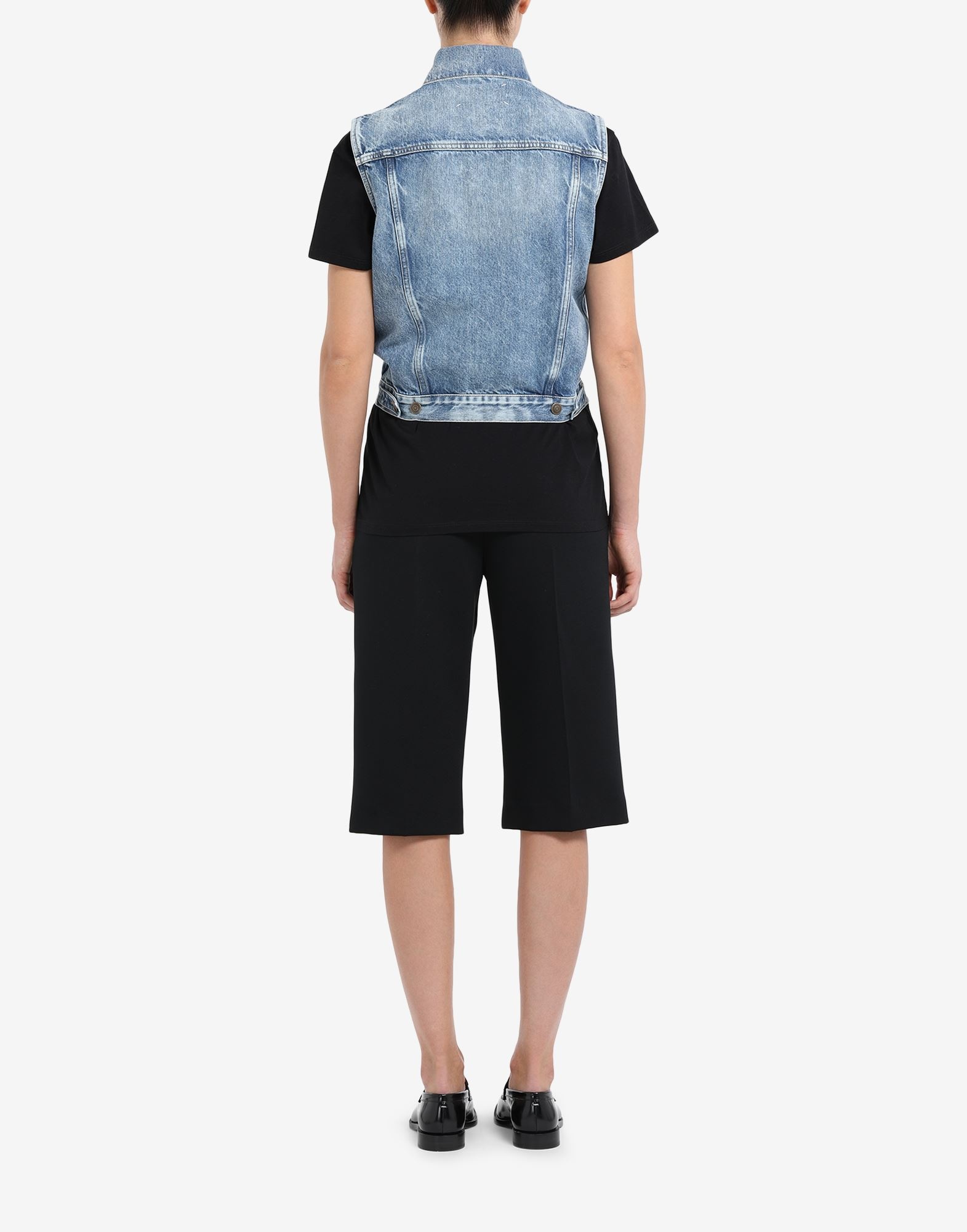 Sleeveless recycled denim jacket - 4