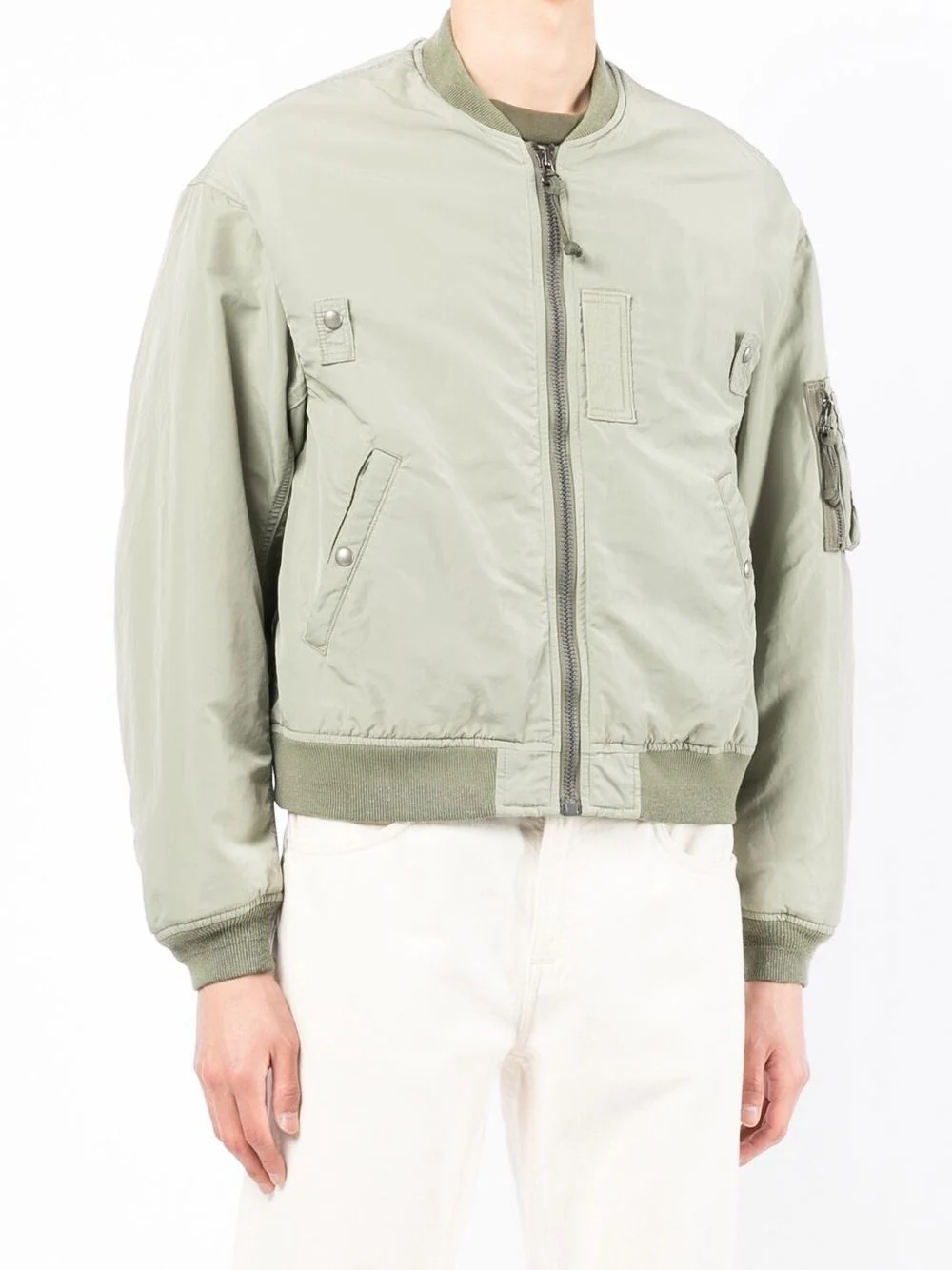 zipped bomber jacket - 3