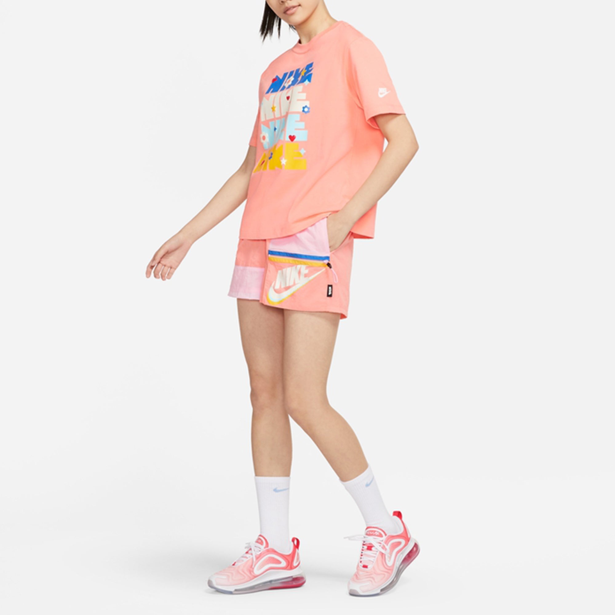 (WMNS) Nike AS W Nike Sportswear ICON CLASH Short CRIMSON BLISS DJ5376-641 - 3