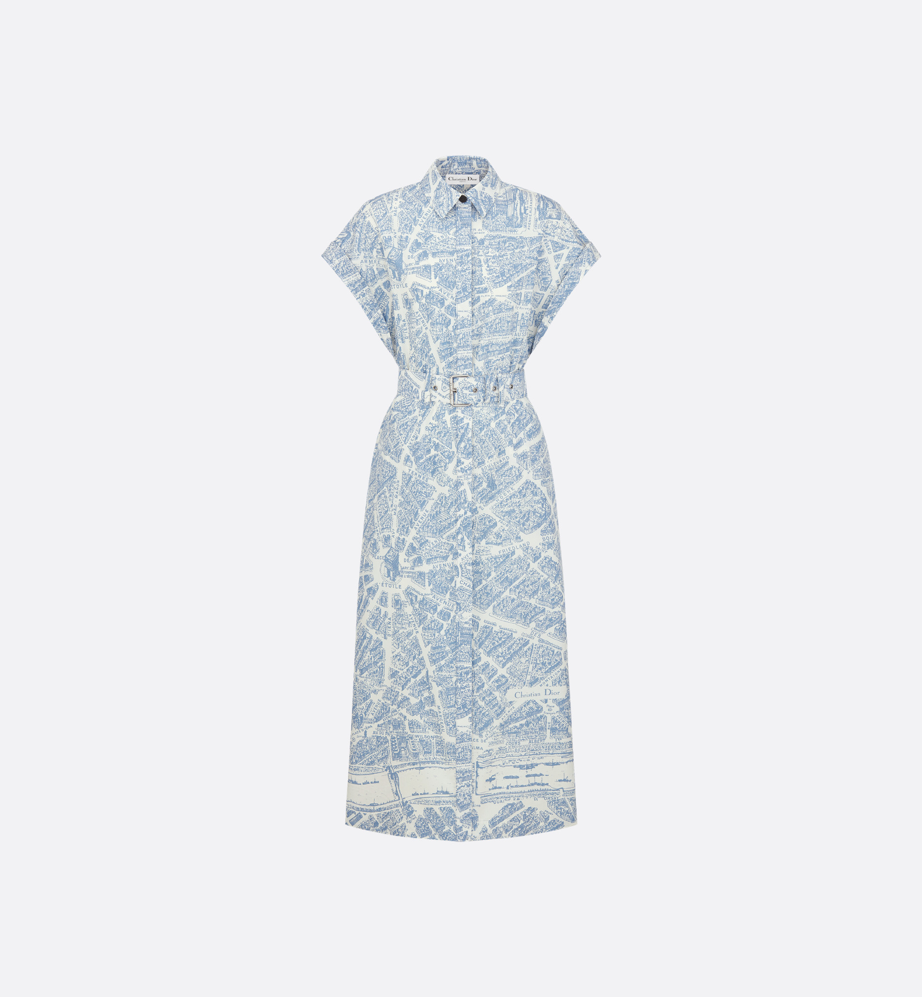 Mid-Length Belted Shirtdress - 1