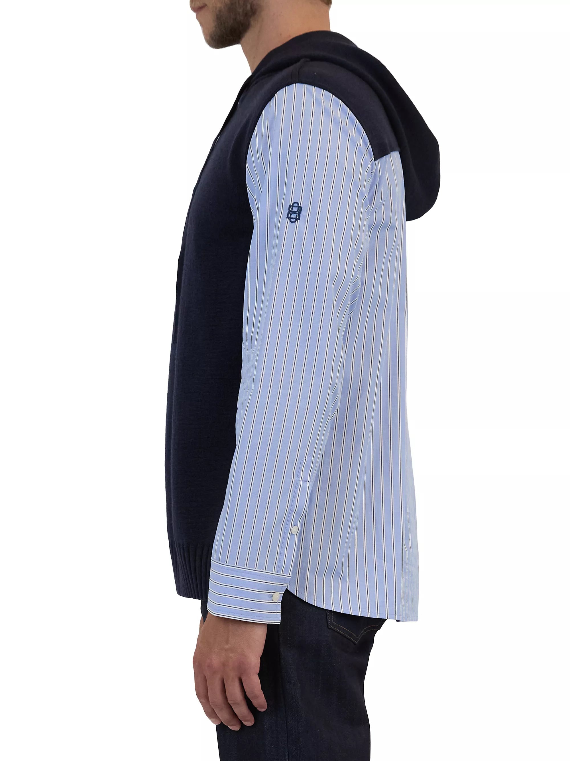 Adonis Knit Woven Combo Hoodie - 4