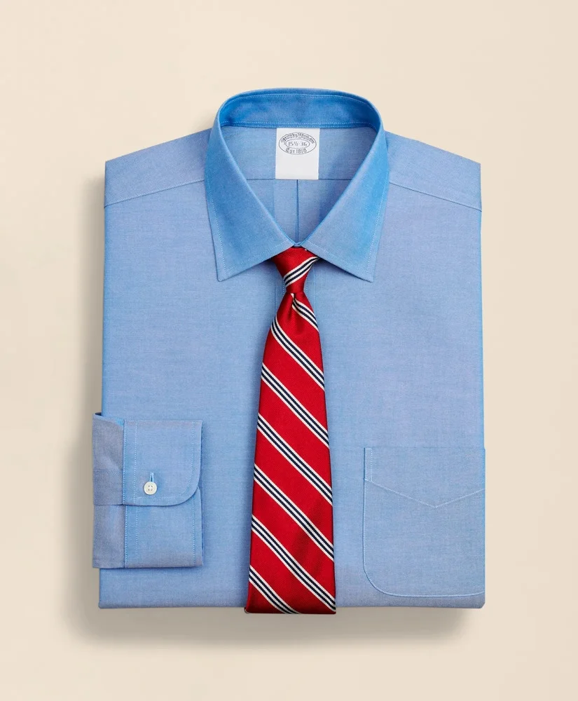Stretch Supima® Cotton Non-Iron Pinpoint Oxford Ainsley Collar Dress Shirt - 1
