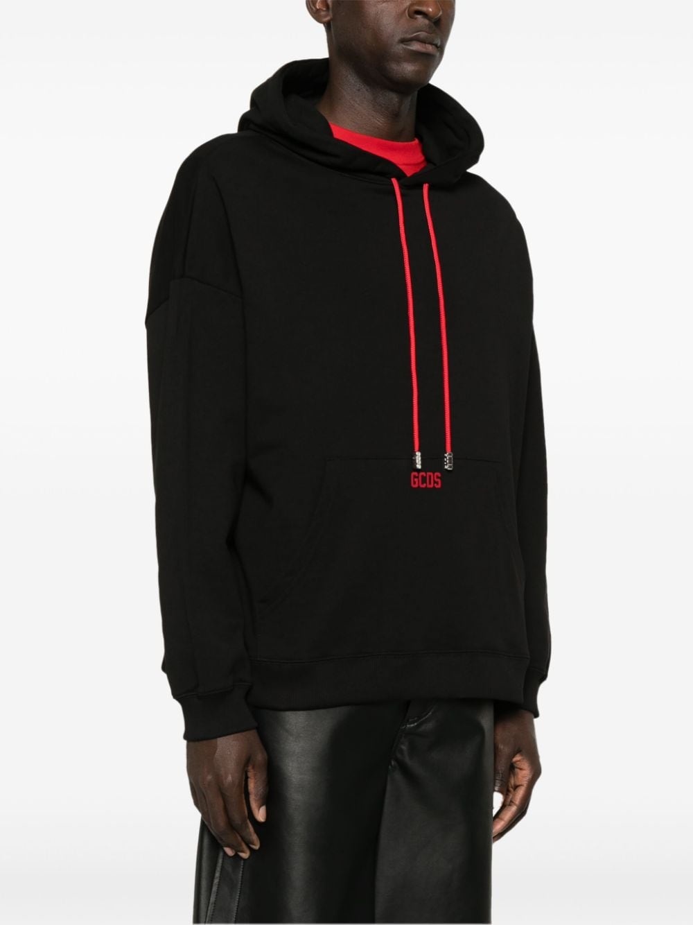 raised-logo hoodie - 3