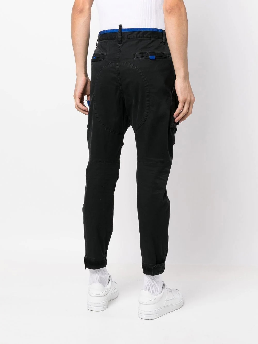 slim-cut cargo-pocket trousers - 4