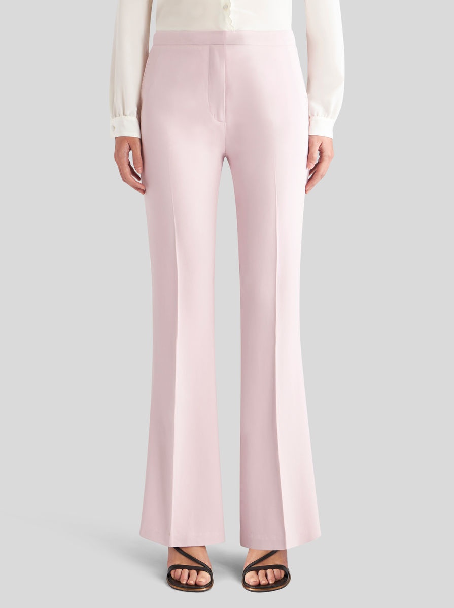 High-rise cady flared pants