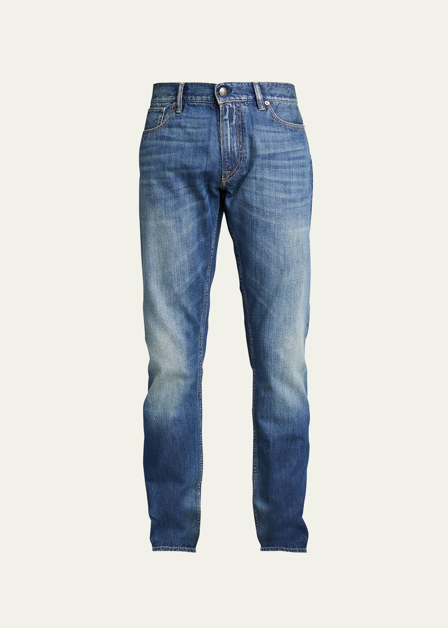 Men's Faded Slim-Straight Jeans - 2