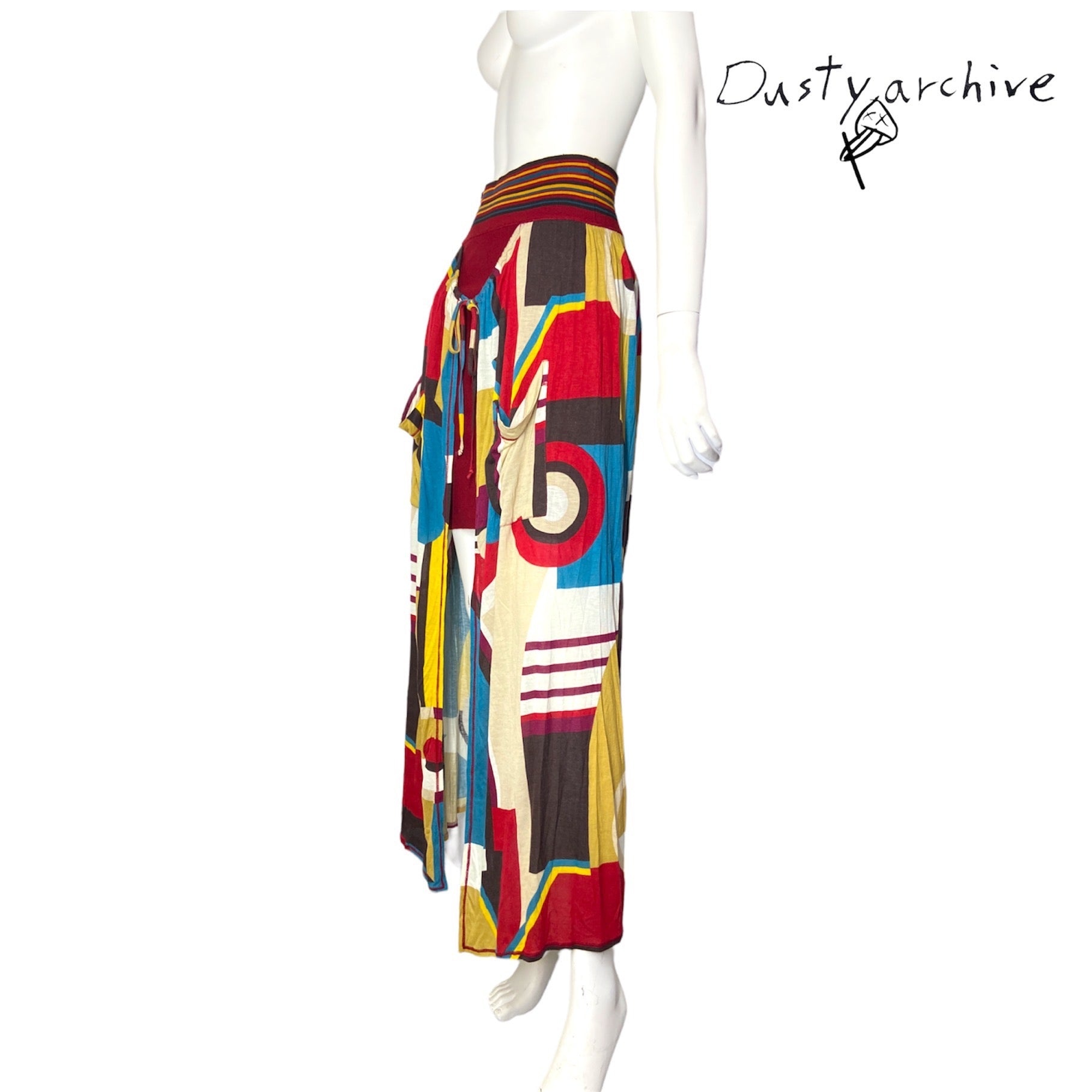 Jean paul gaultier Richard Lindner trompe l’oeil layering mesh dress M - 4
