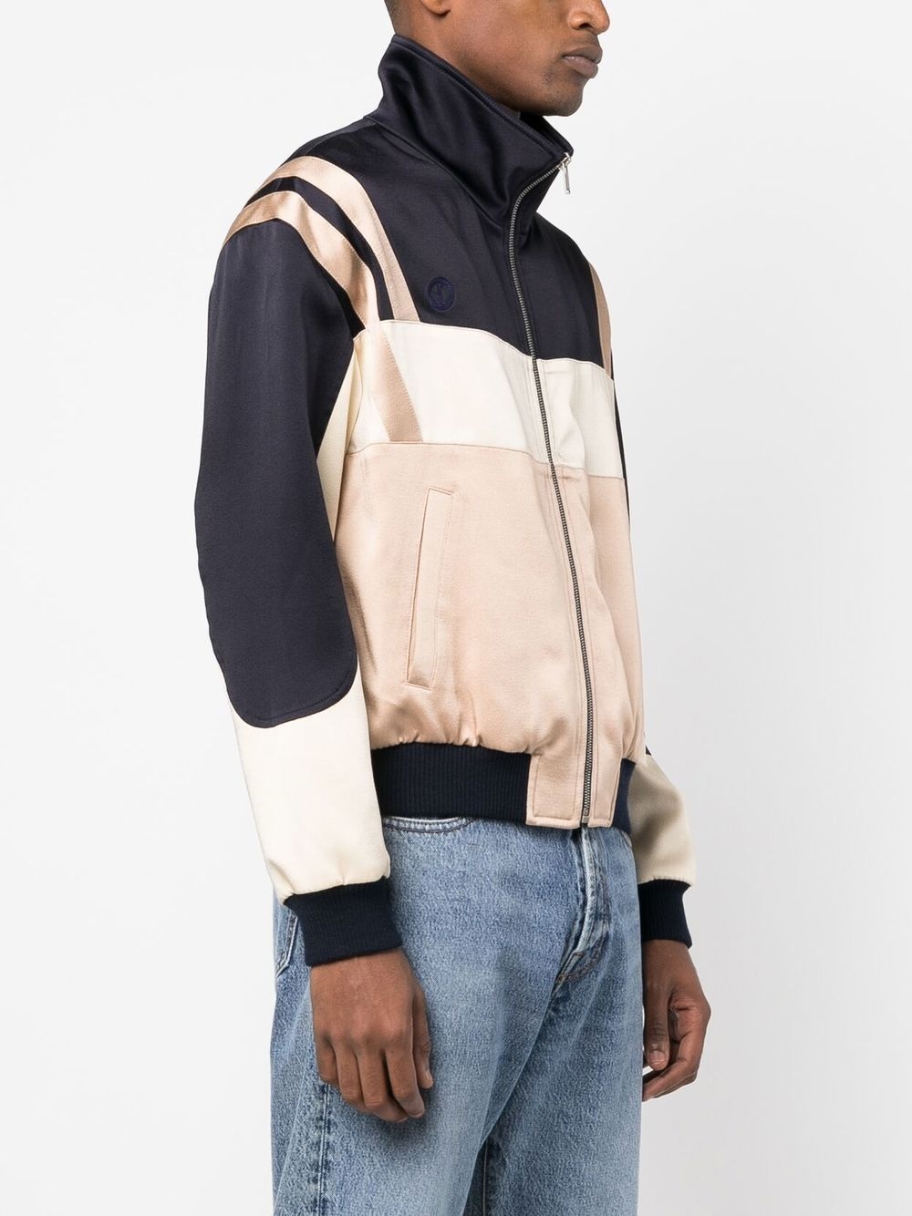 panelled zip-up bomber jacket - 3