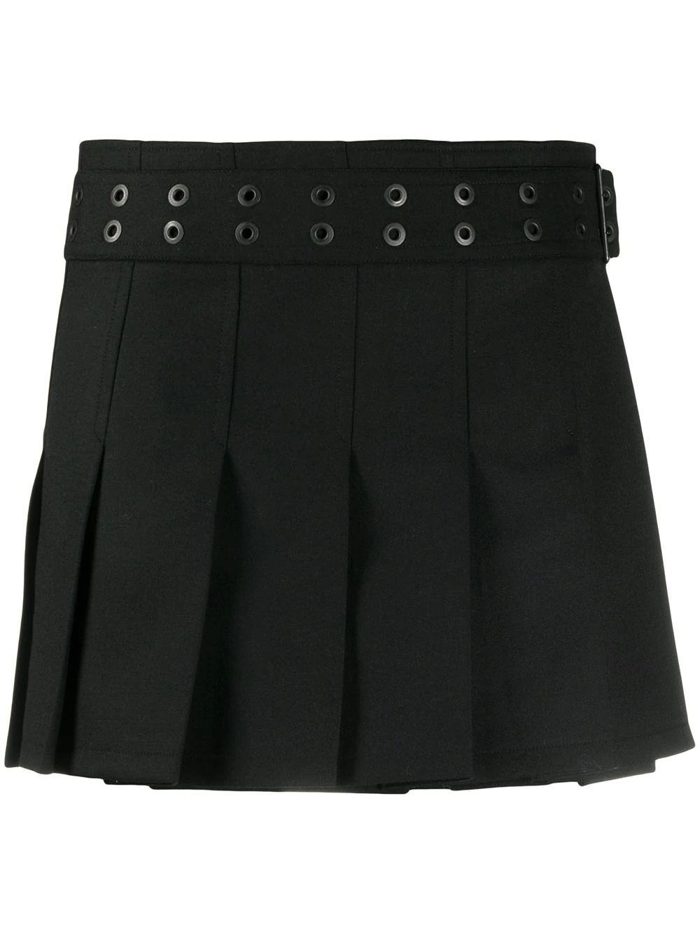 pleated belted mini skirt - 1