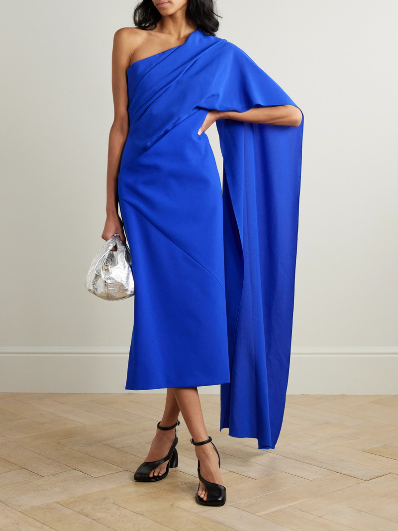 Roksanda Cape-effect Draped Crepe Midi Dress outlook