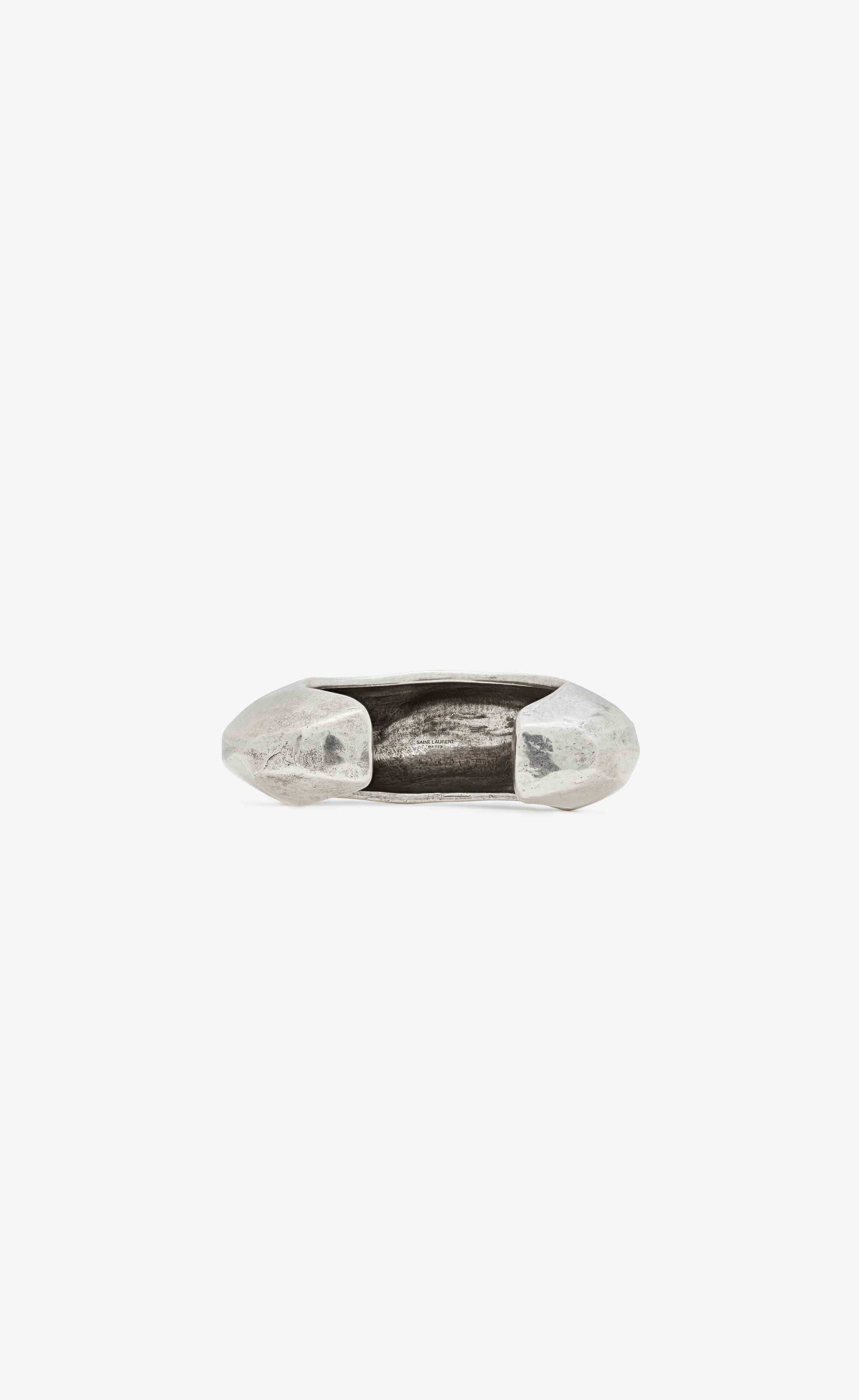 organic arty cuff bracelet in metal - 5