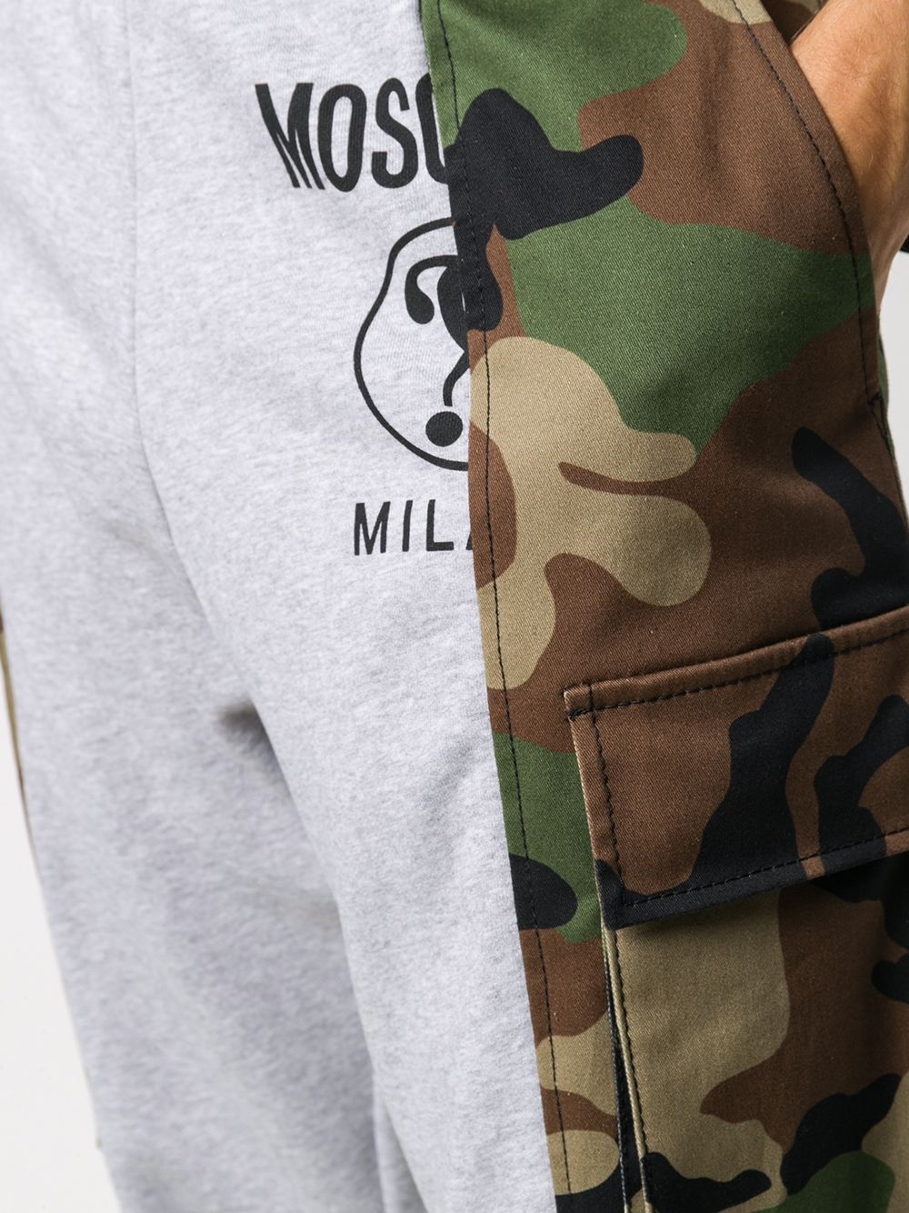 camouflage panelled track pants - 5