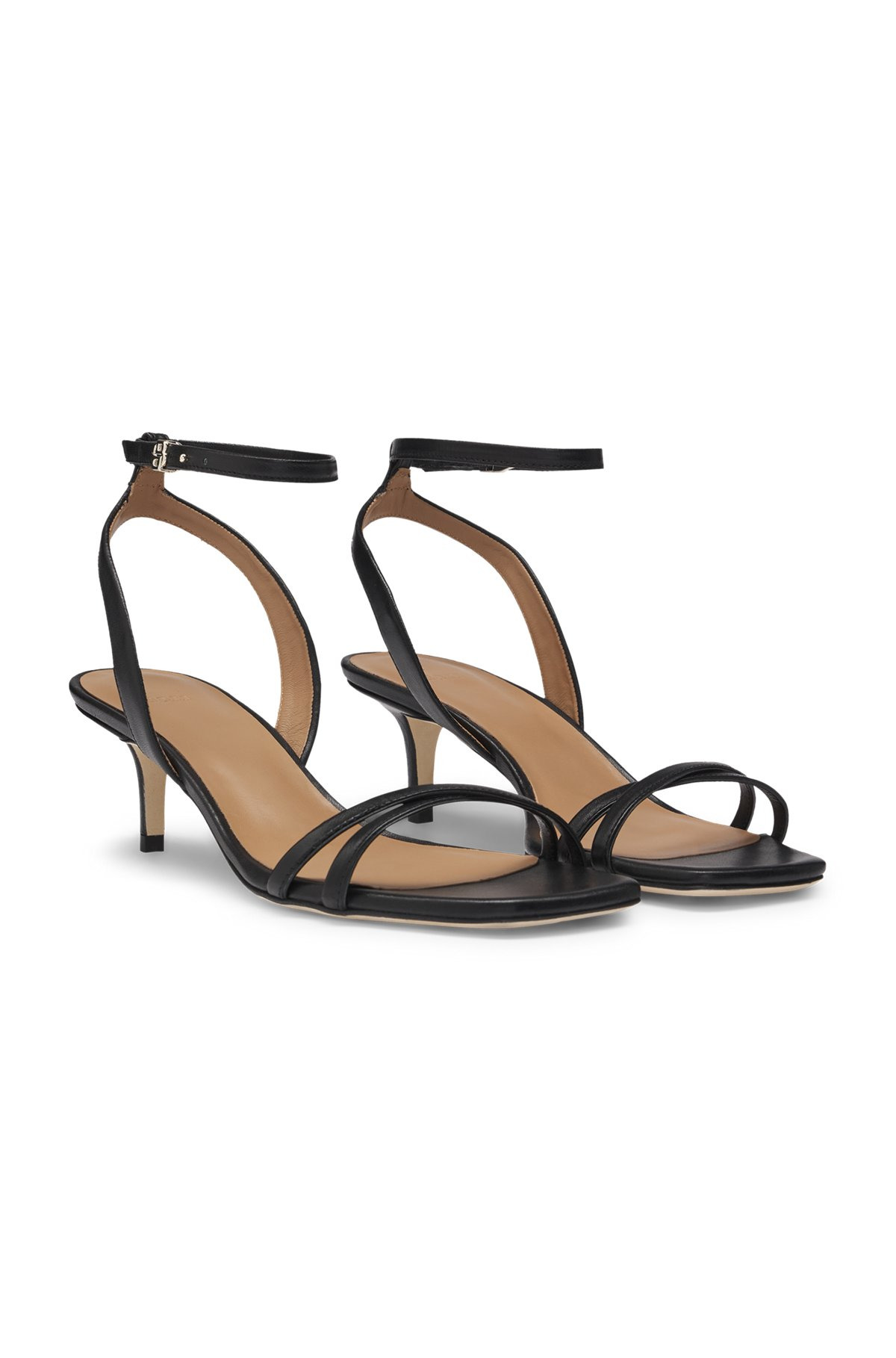 LEATHER SANDALS WITH DOUBLE B MONOGRAM - 2