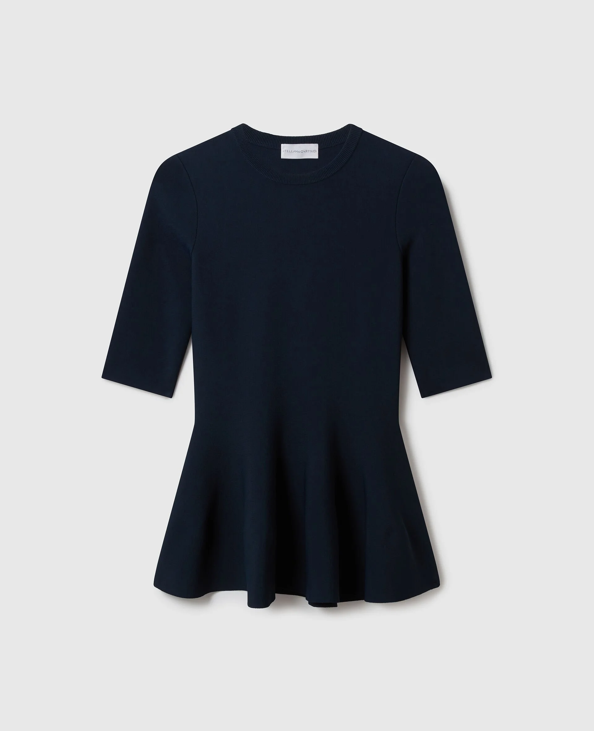 Compact Knit Peplum Top - 1