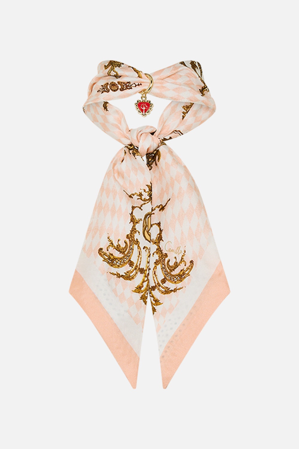 SKINNY NECK SCARF WITH TRINKET - 2