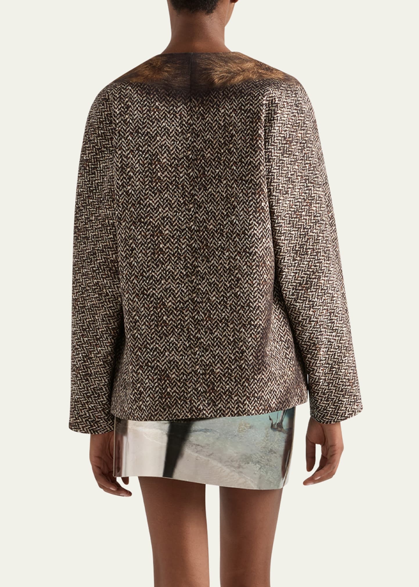 Printed Drill Caban Jacket - 3