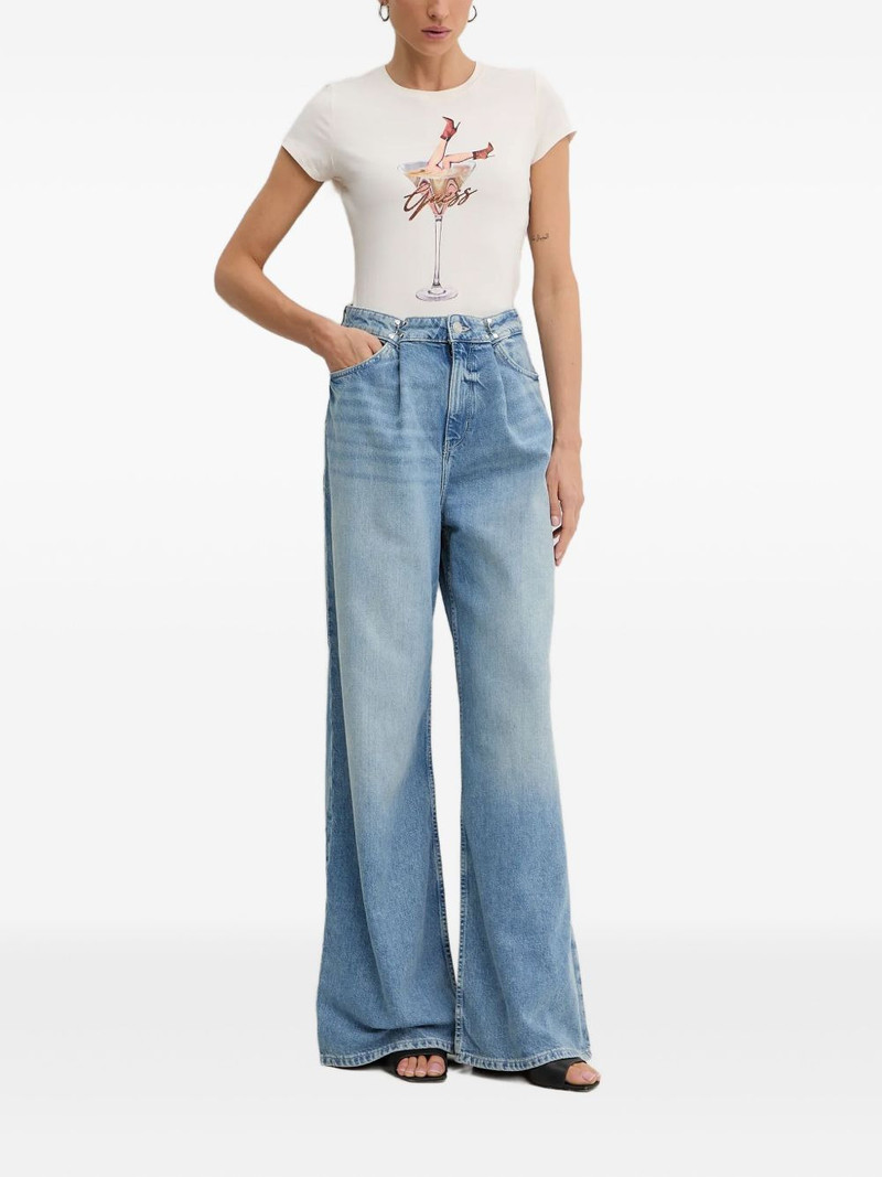 GUESS USA pleated wide-leg jeans outlook