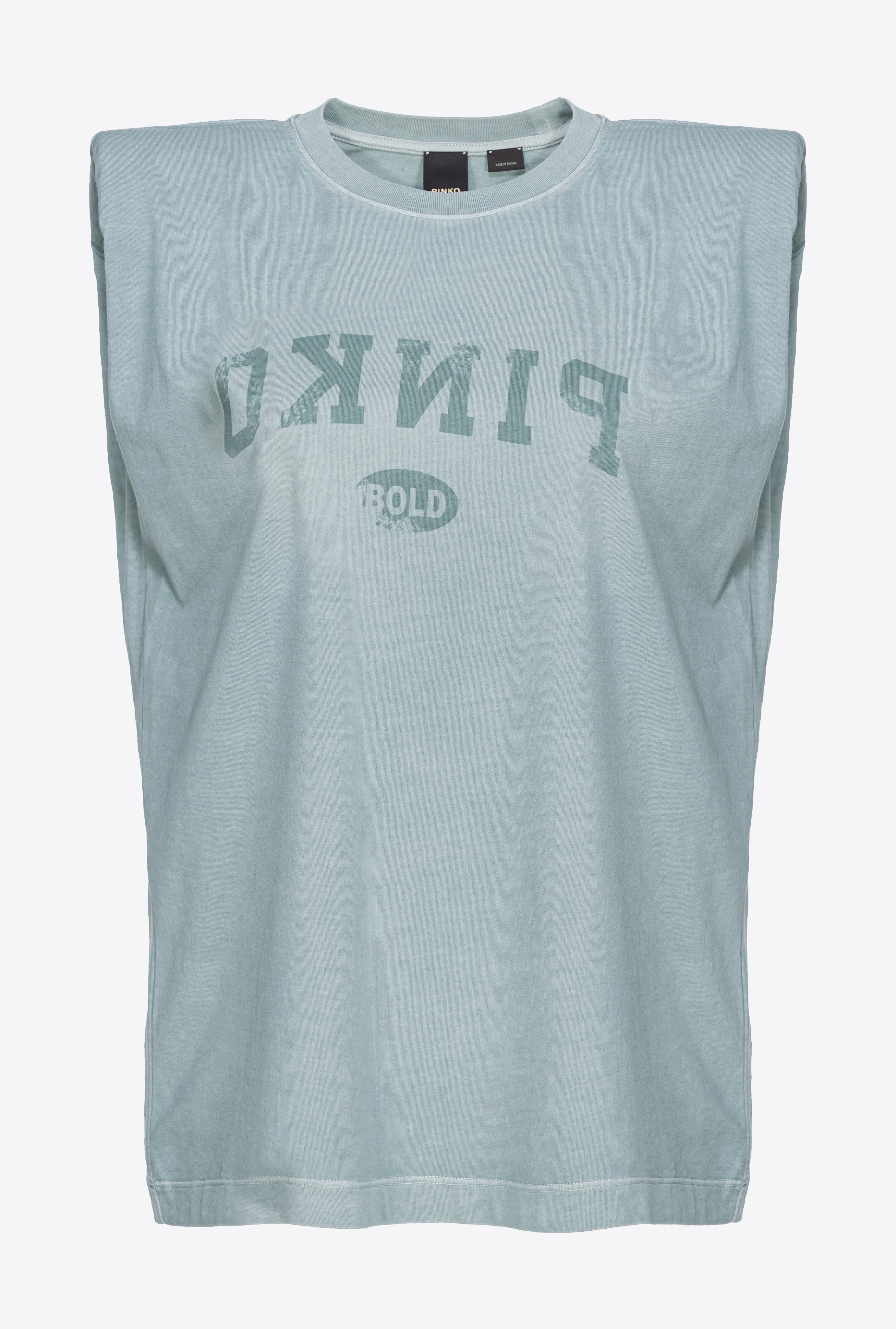 SLEEVELESS TOP WITH LOGO PRINT - 1