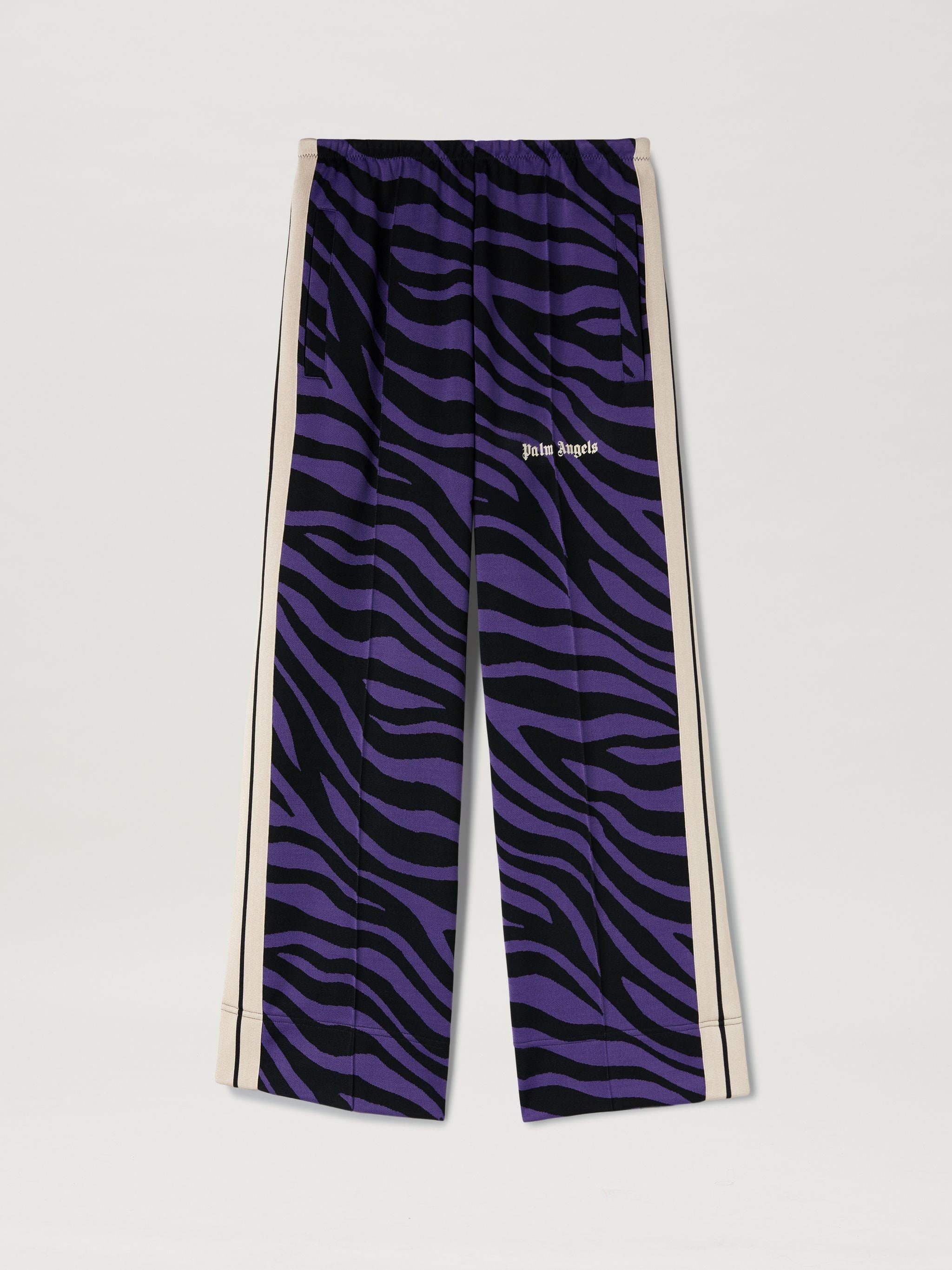 JACQUARD ZEBRA CROPPED TRACK PANTS - 1