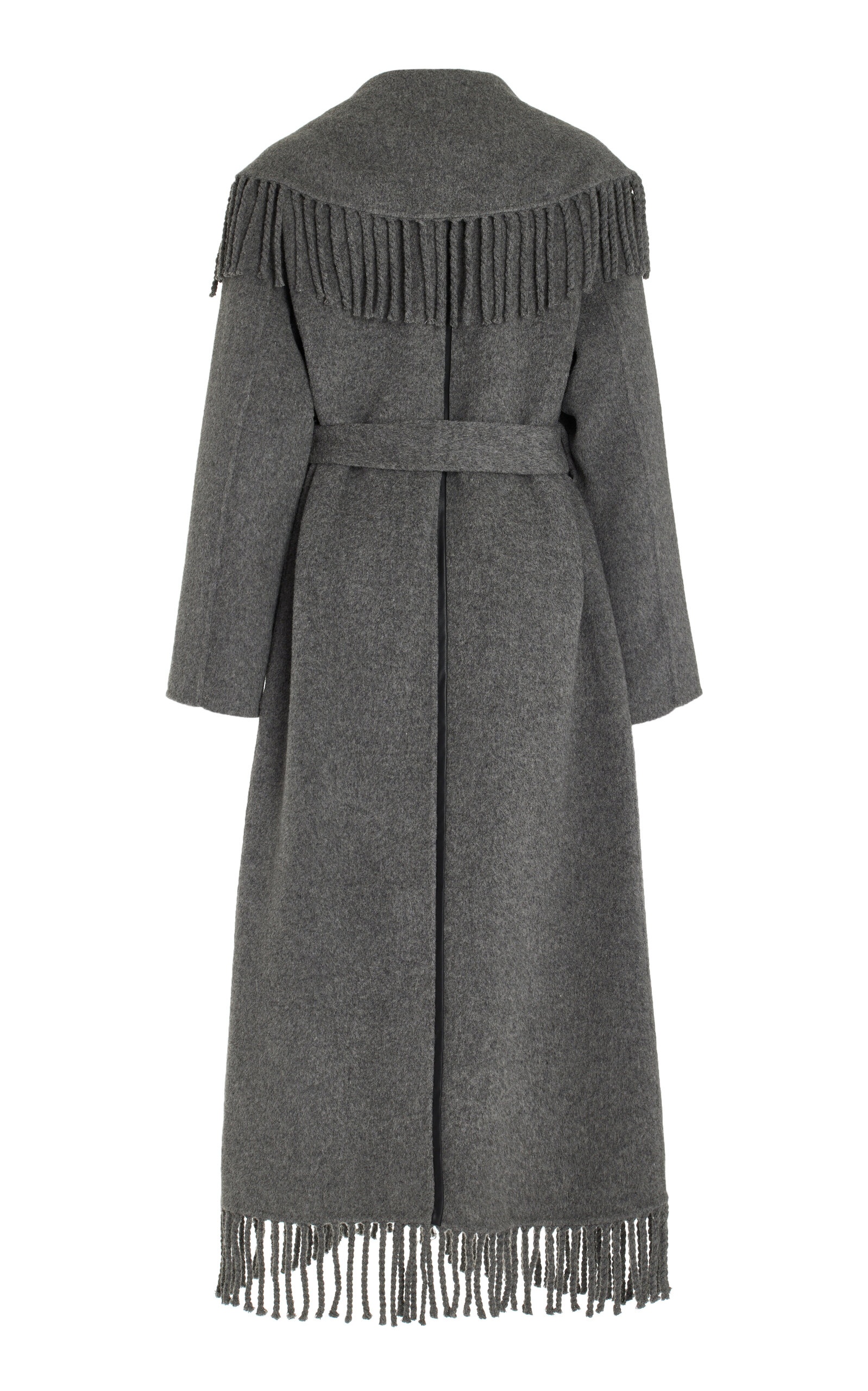 Carrie Fringed Robe Coat grey - 5