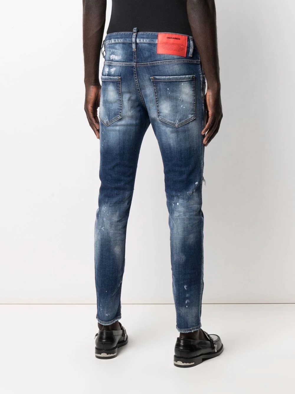 distressed-effect skinny jeans - 4