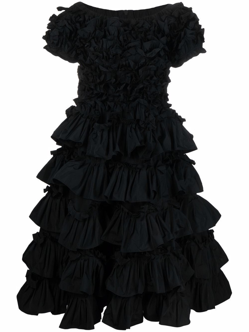 ruffled flared dress 1