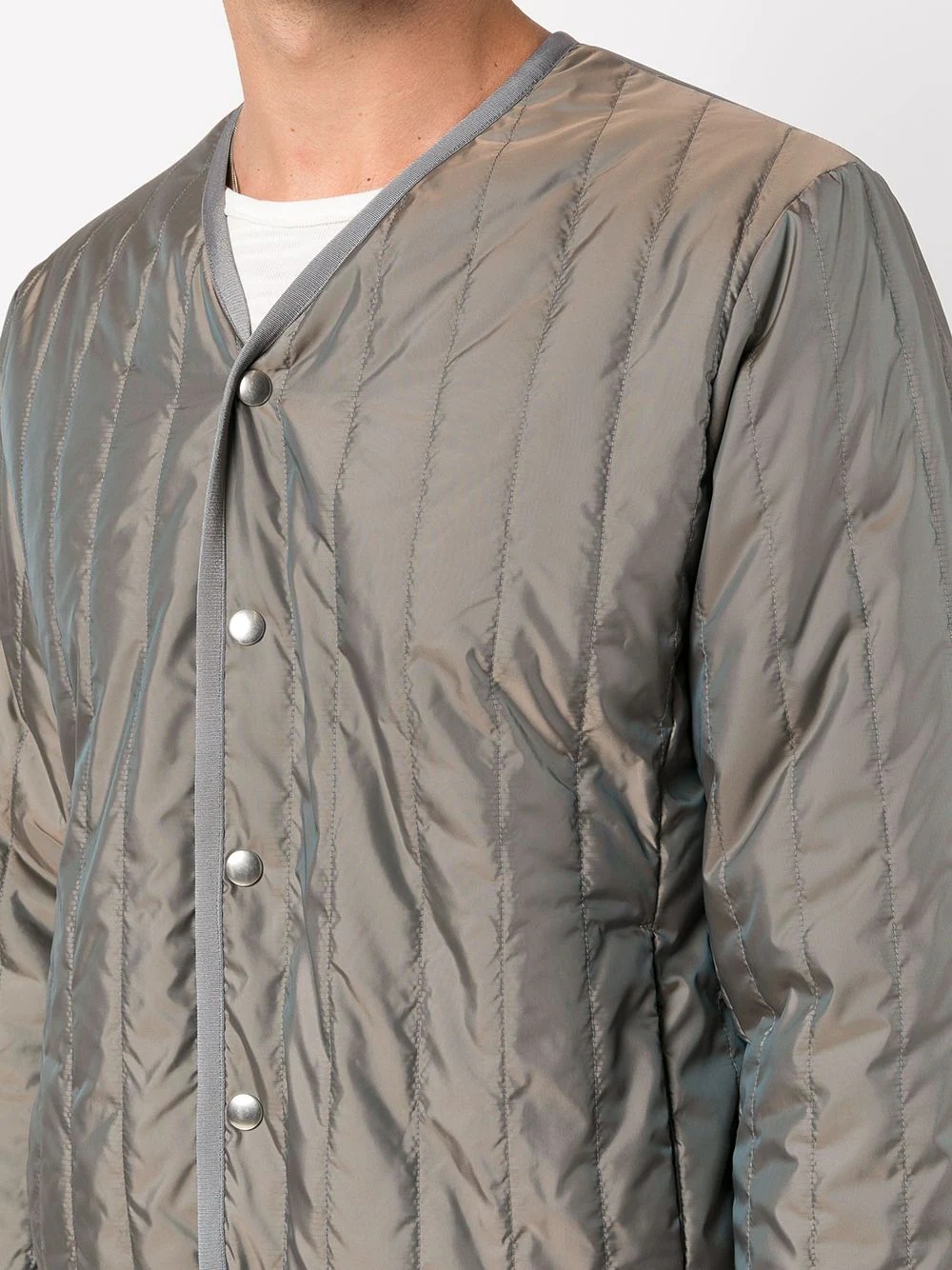 iridescent liner padded jacket - 5