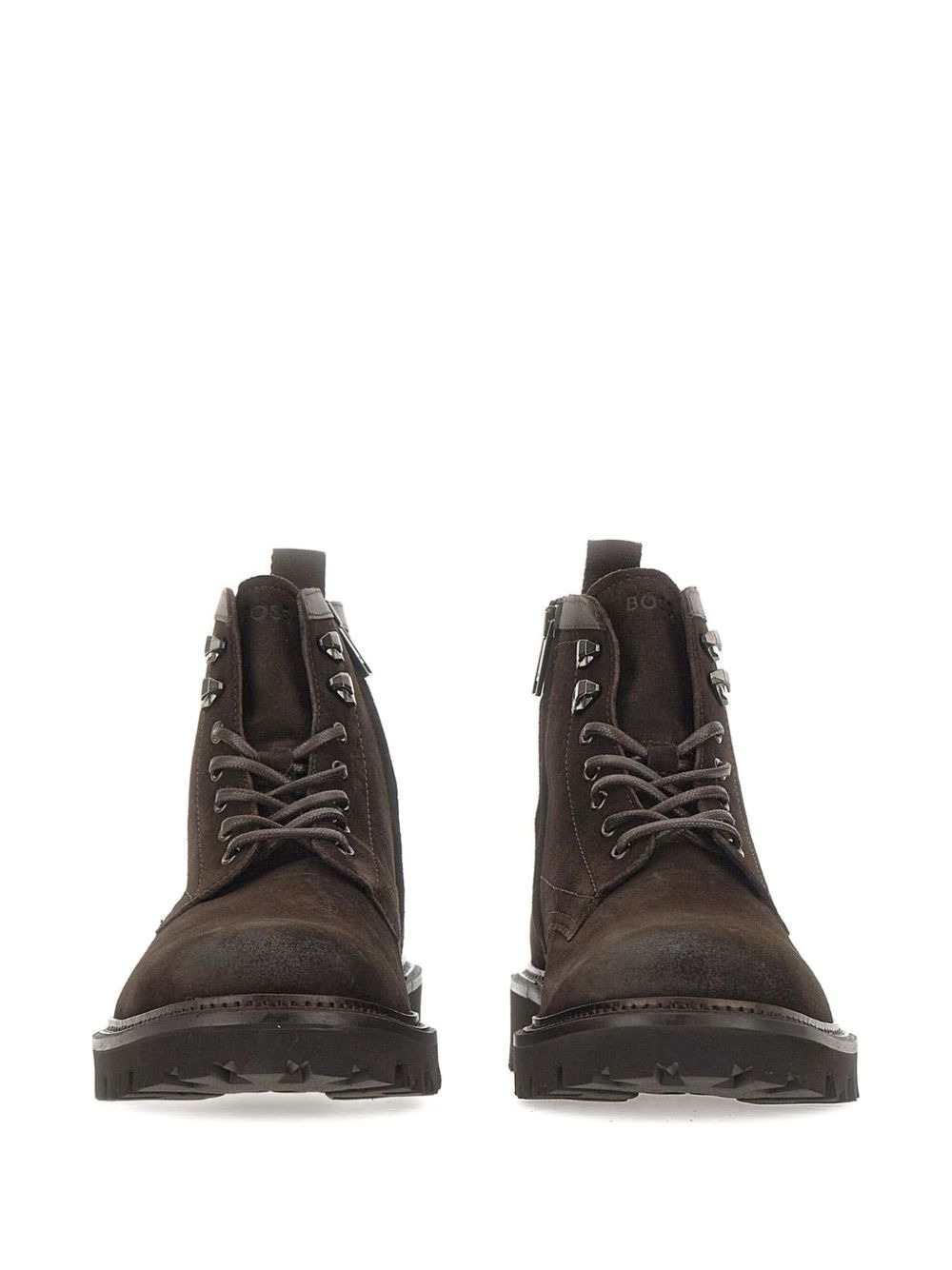 lace-up leather boots - 5