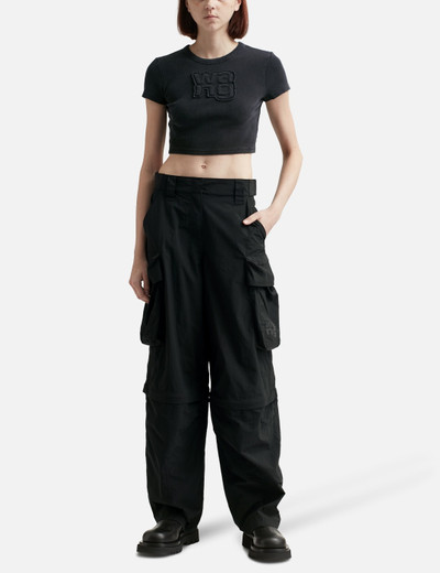 alexanderwang.t DISTRESSED EDGE RIB BABY T-SHIRT outlook