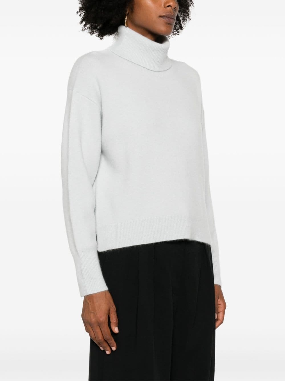 brushed roll-neck sweater - 3