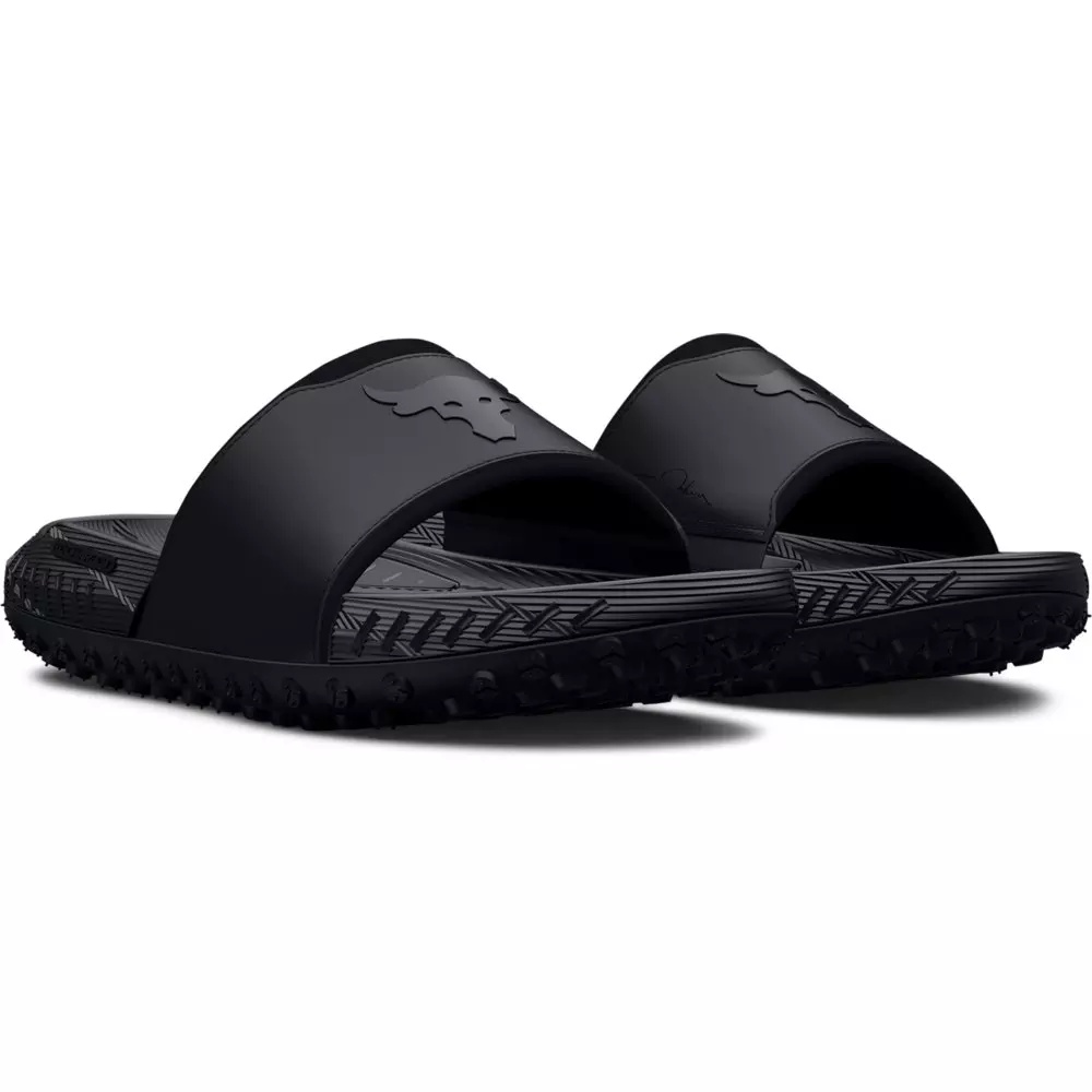 Project Rock 3 "Black/Pitch Grey" Unisex Slide - 3