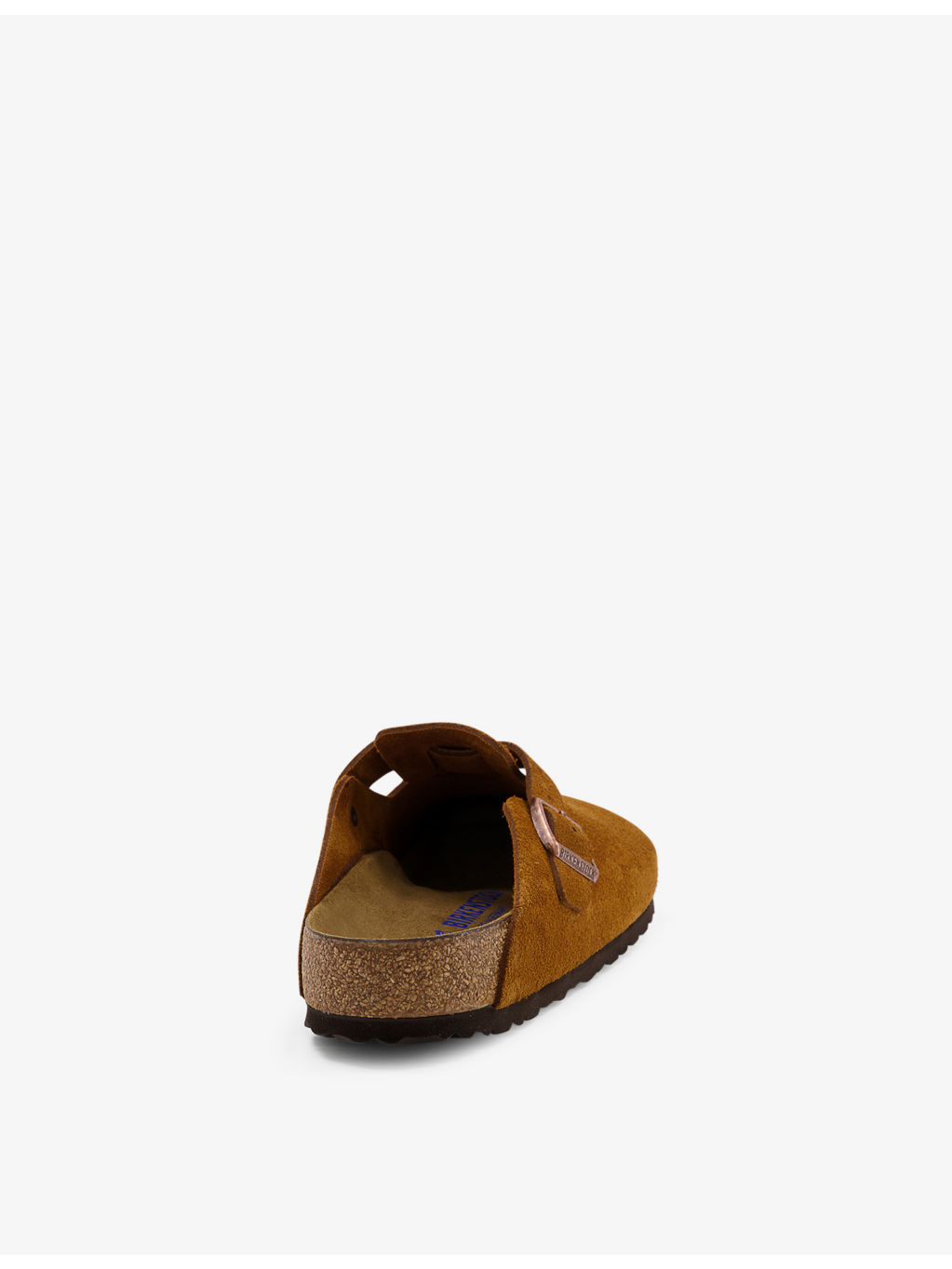 Boston logo-embossed suede-leather clogs - 4