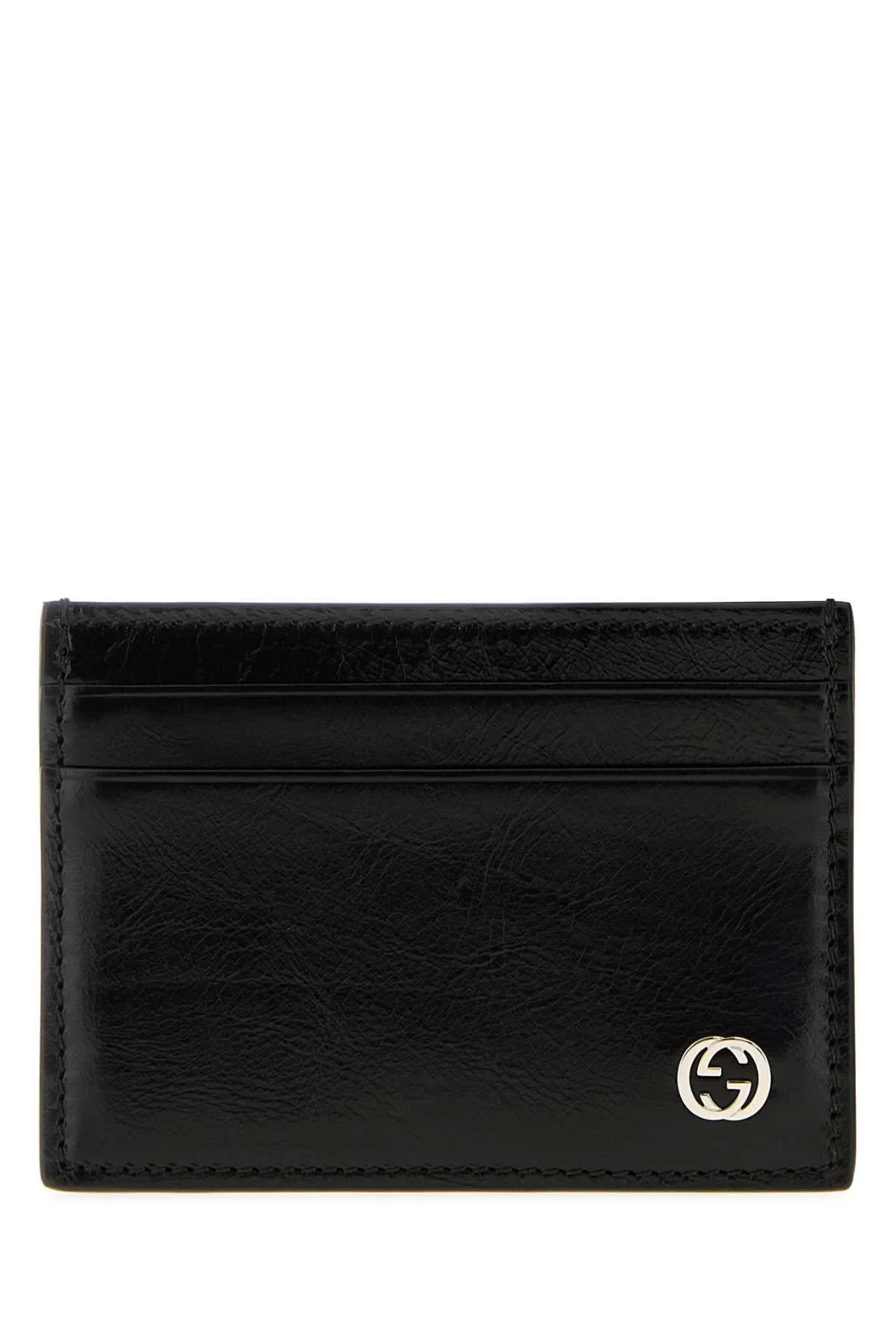 Gucci Men Black Leather Card Holder - 1