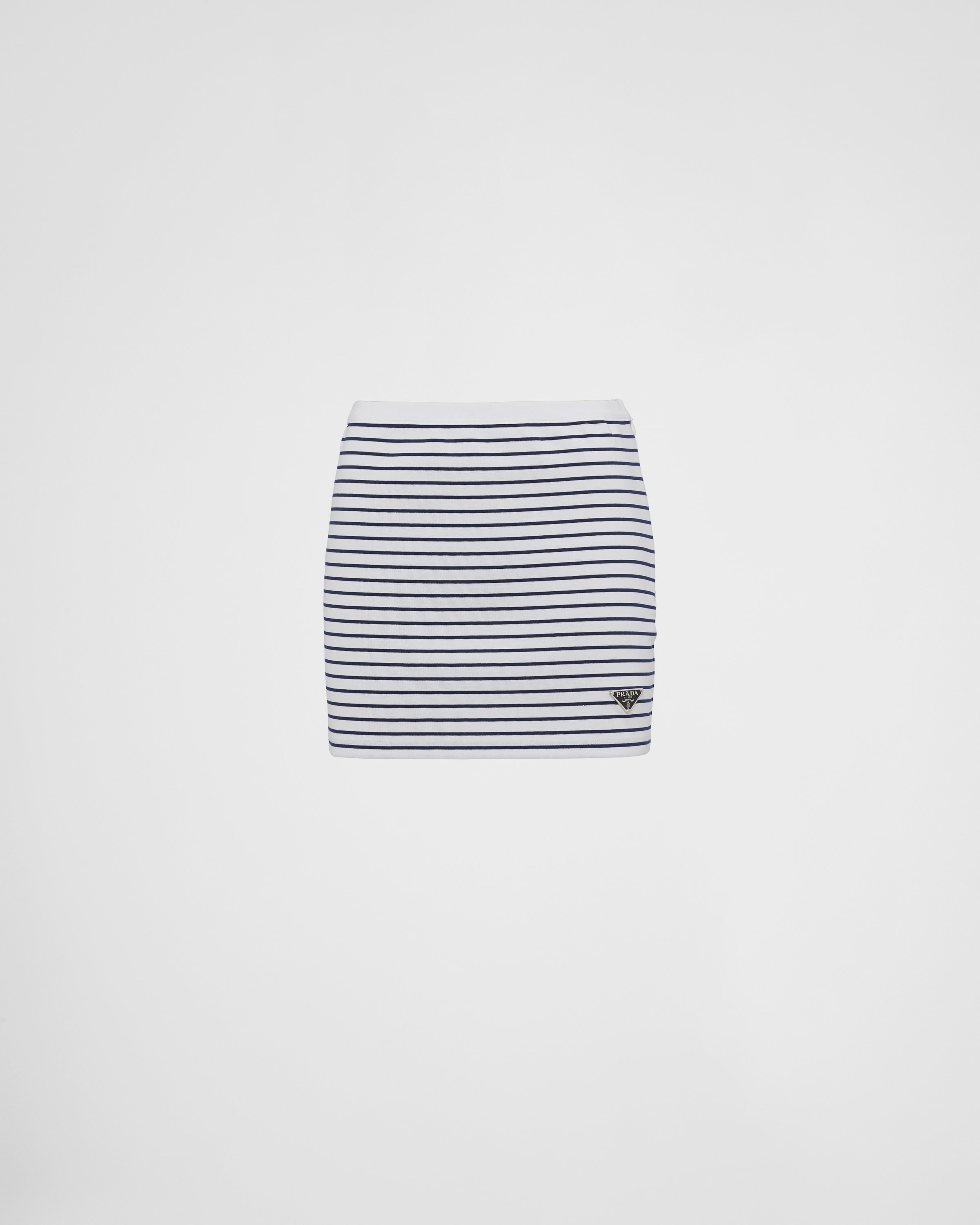 Printed jersey miniskirt - 1
