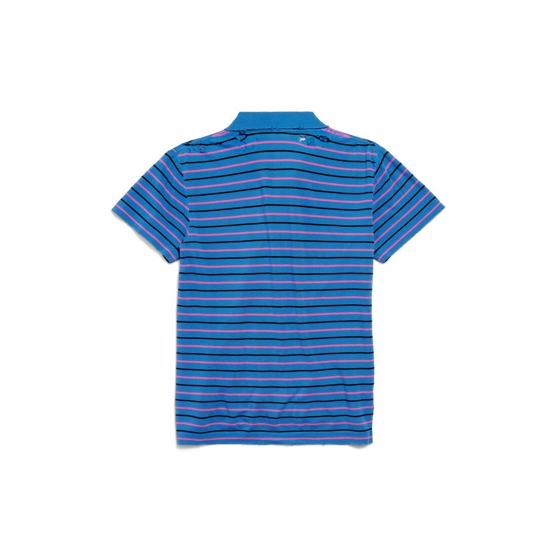 Laurel Classic Fitted Polo in Blue/pink/black - 7