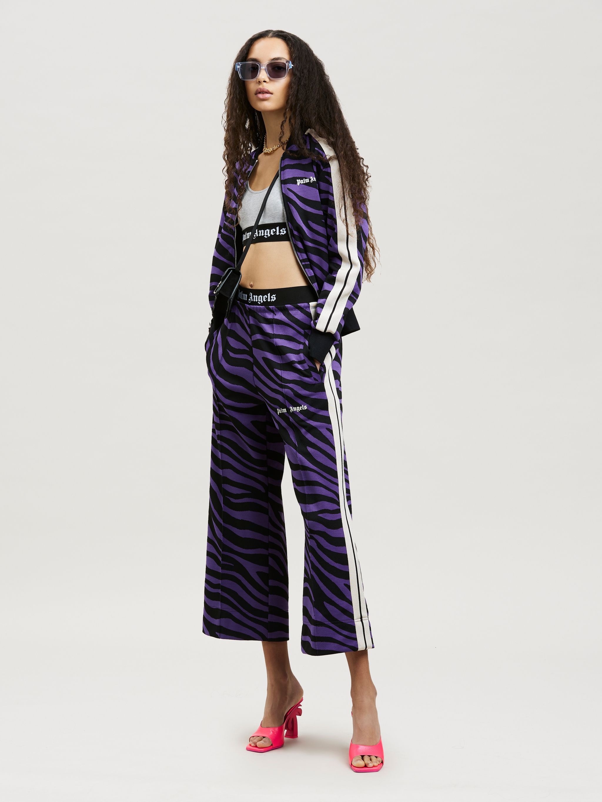 JACQUARD ZEBRA CROPPED TRACK PANTS - 2