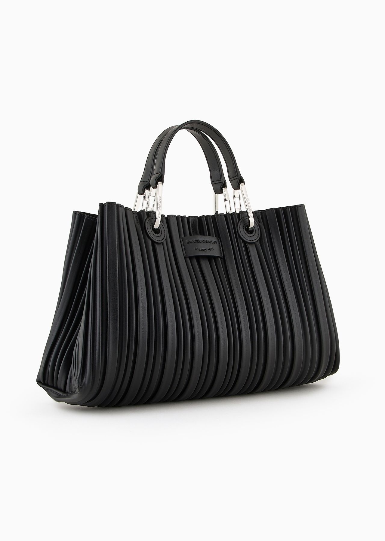 ASV MyEA small shopper bag in pleated, recycled faux nappa leather - 2