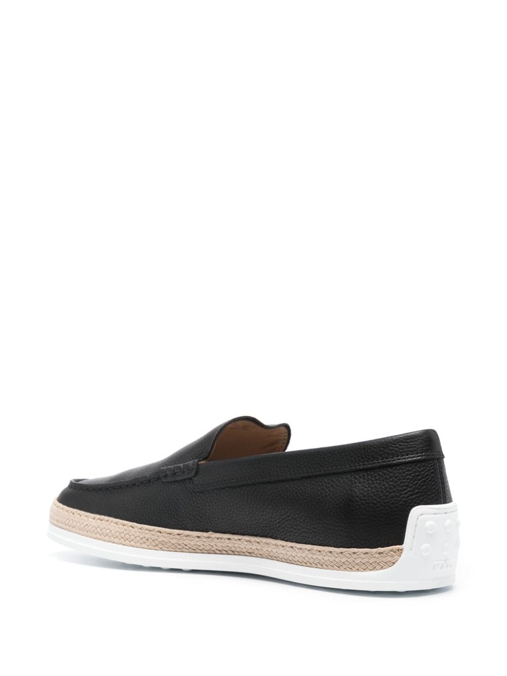 panelled leather loafers - 3