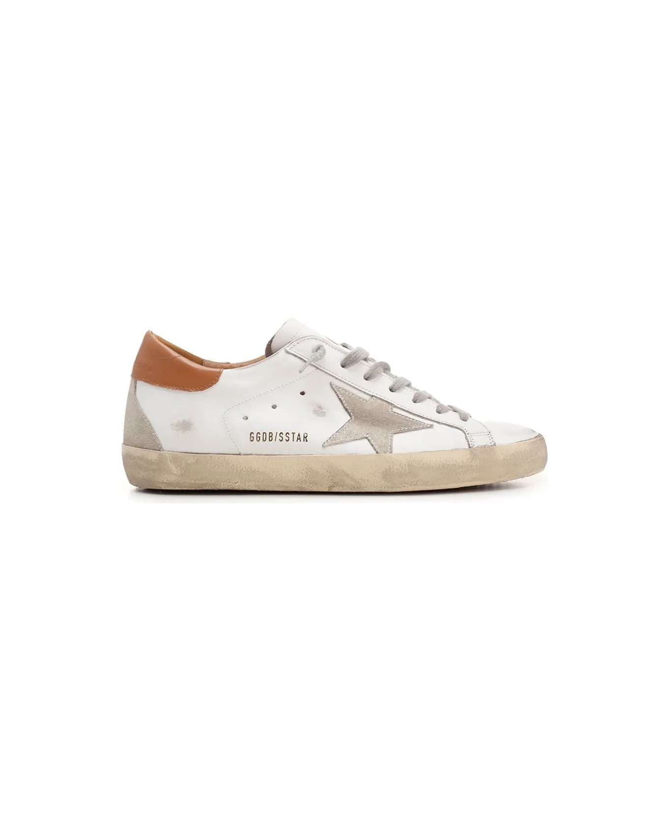 White And Brown 'superstar' Sneakers - 1