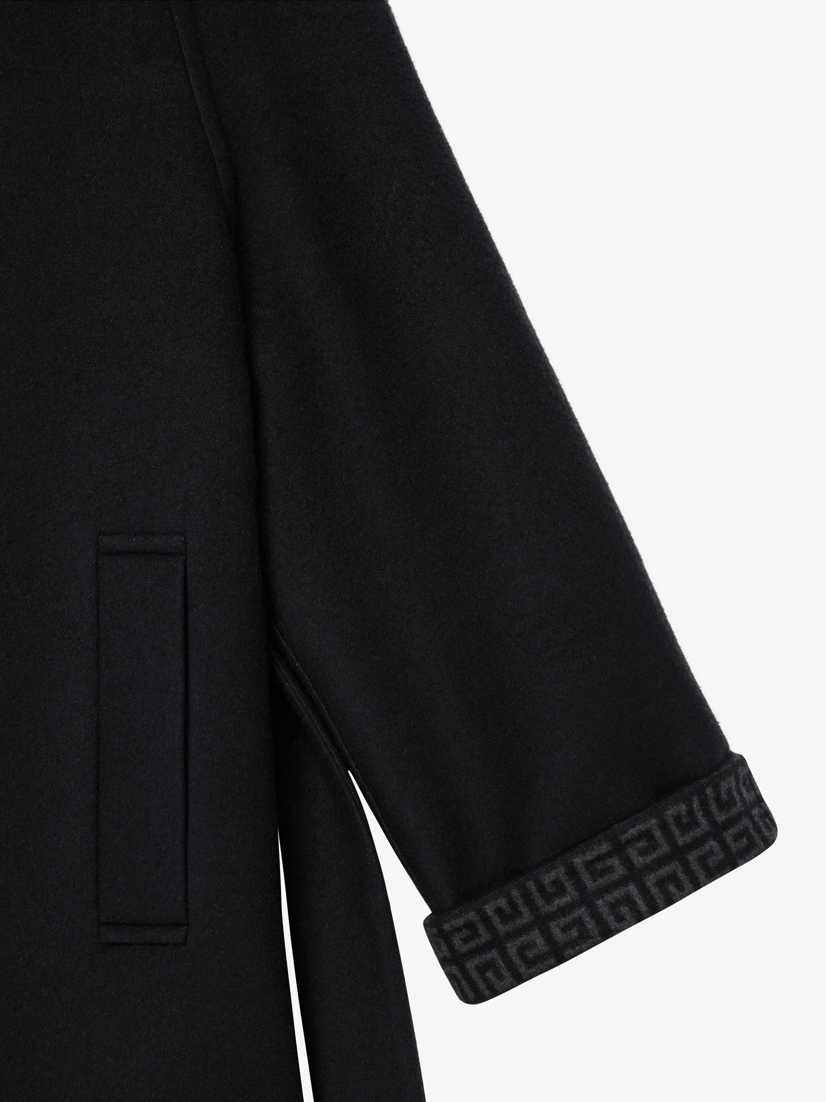 4G DOUBLE-FACE OVERSIZED FIT BELTED COAT IN WOOL AND CASHMERE WITH ASYMETRICAL COLLAR - 8