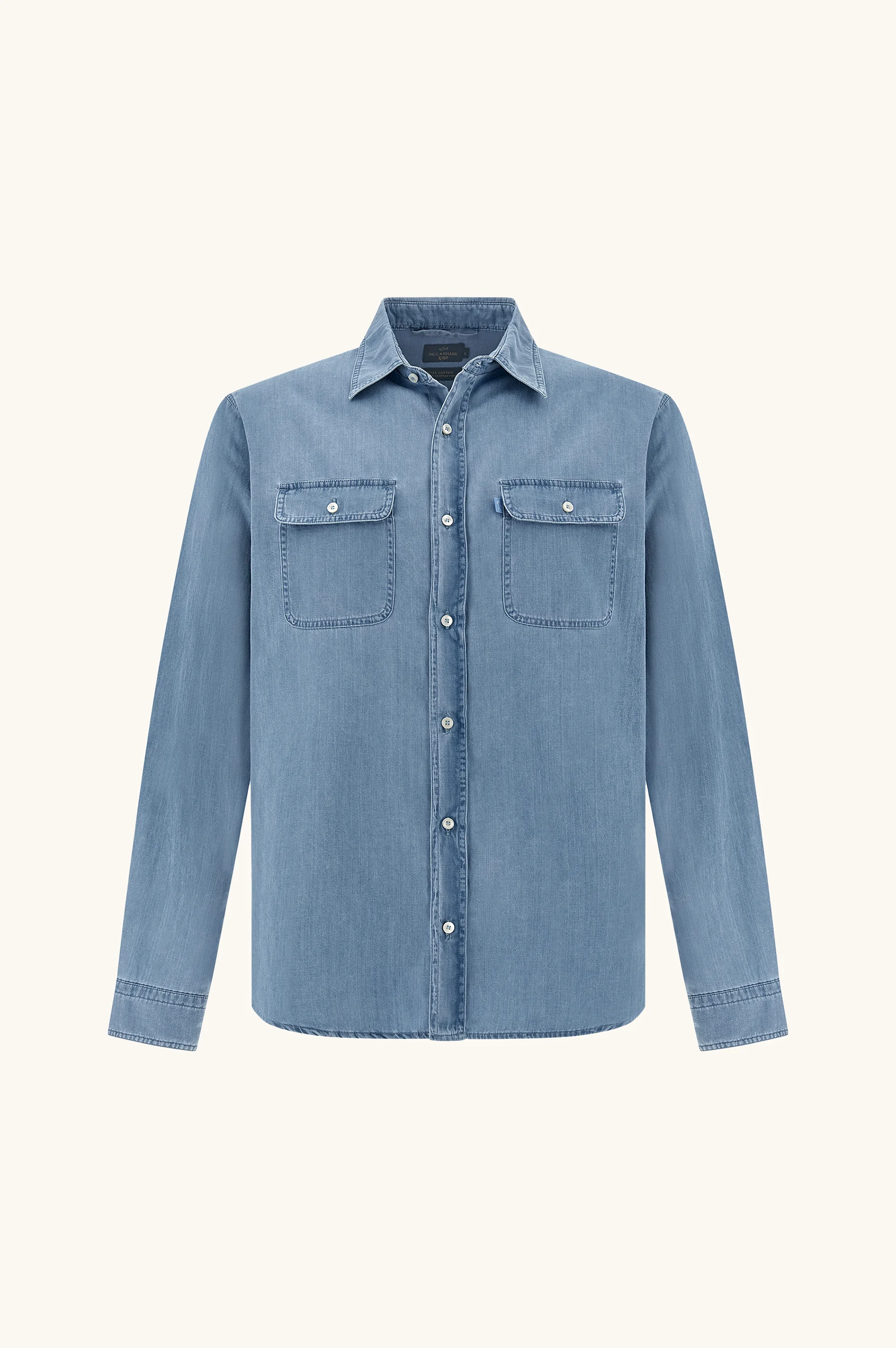 X‑SOFT OVERSHIRT IN GIZA COTTON DENIM - 1