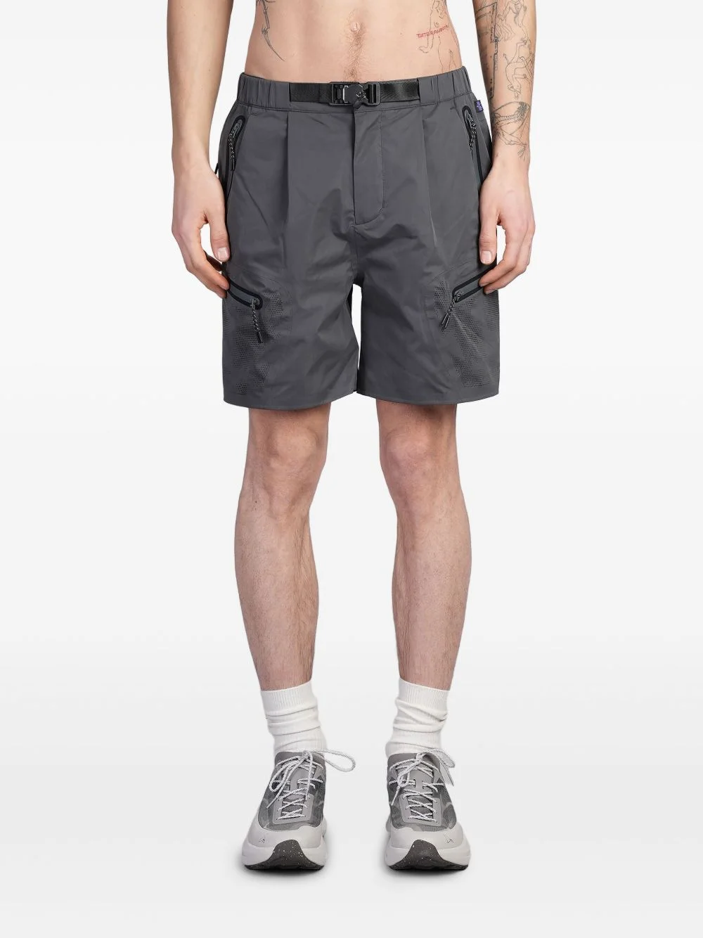 zippered pocket shorts - 1