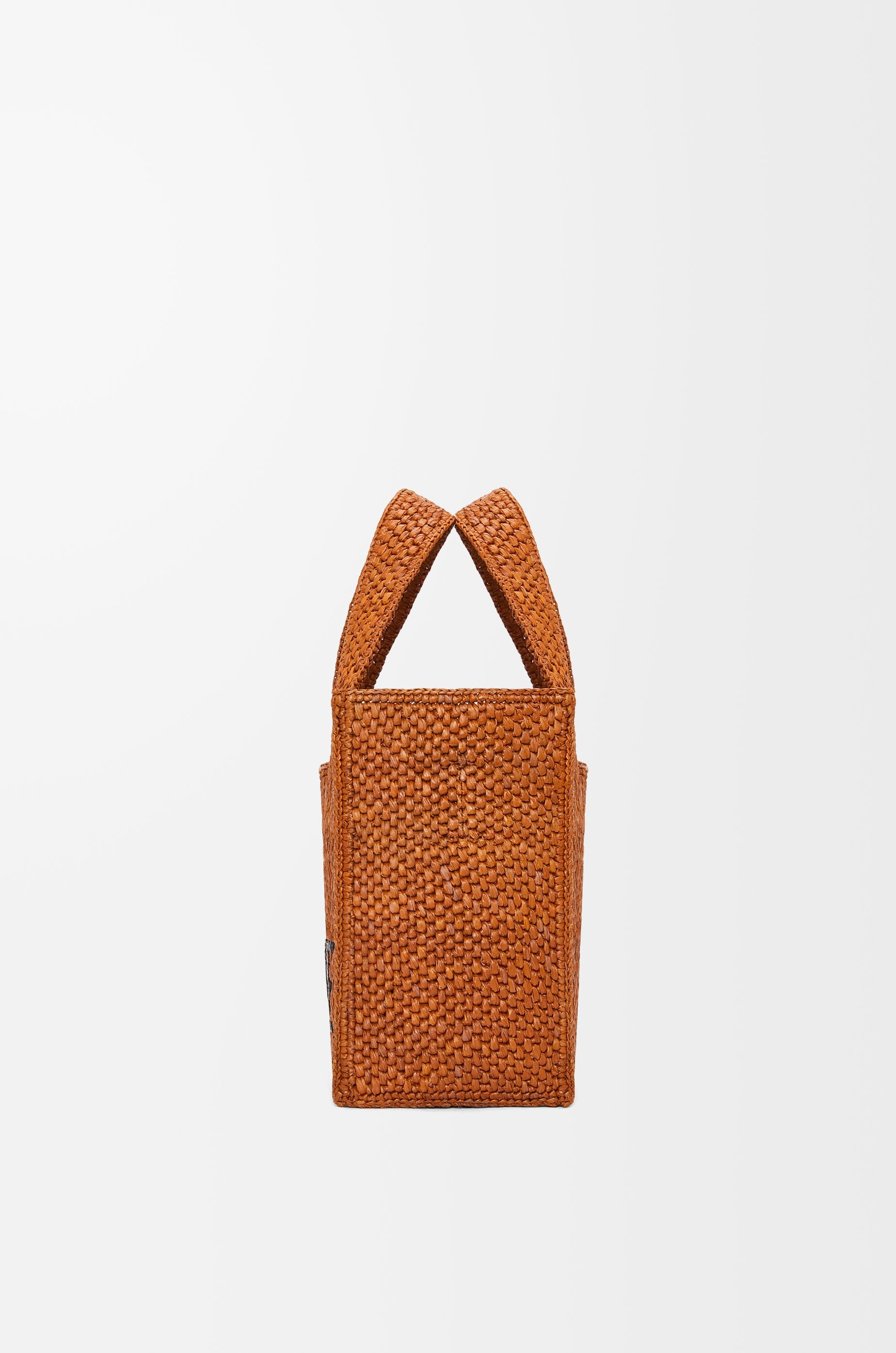Small LOEWE Font tote in raffia - 5