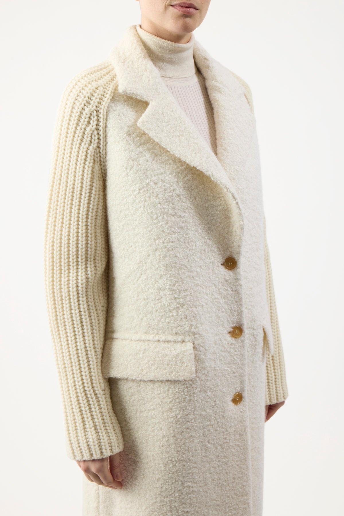 Charles Coat in Cashmere Boucle - 5