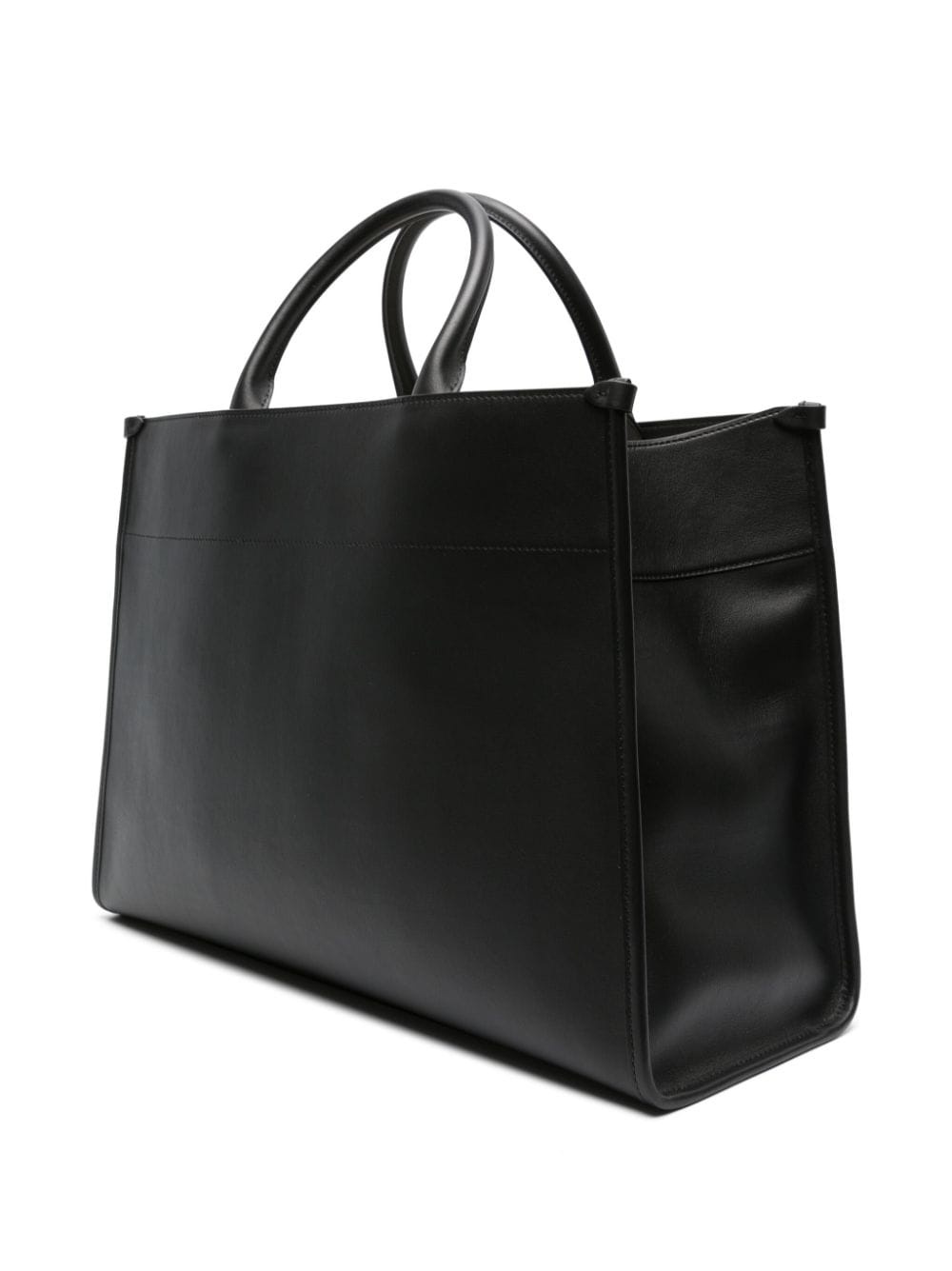 logo-embossed leather tote bag - 3