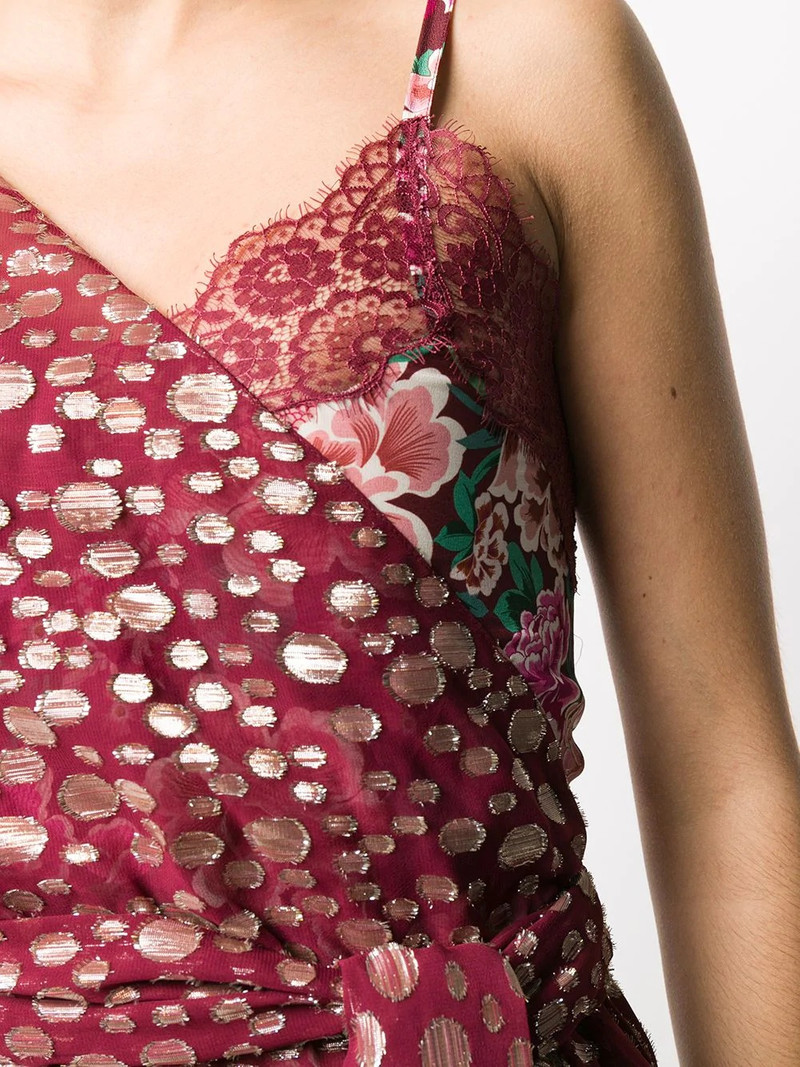 one shoulder metallic-embellished dress 5