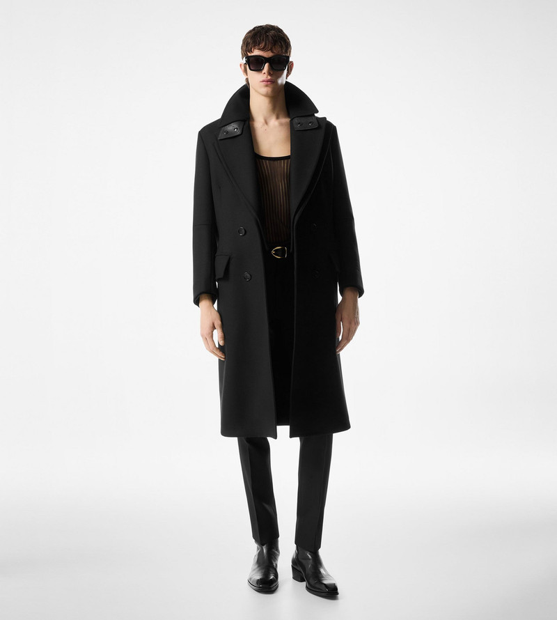 TWILL FELT BIKER COAT 3
