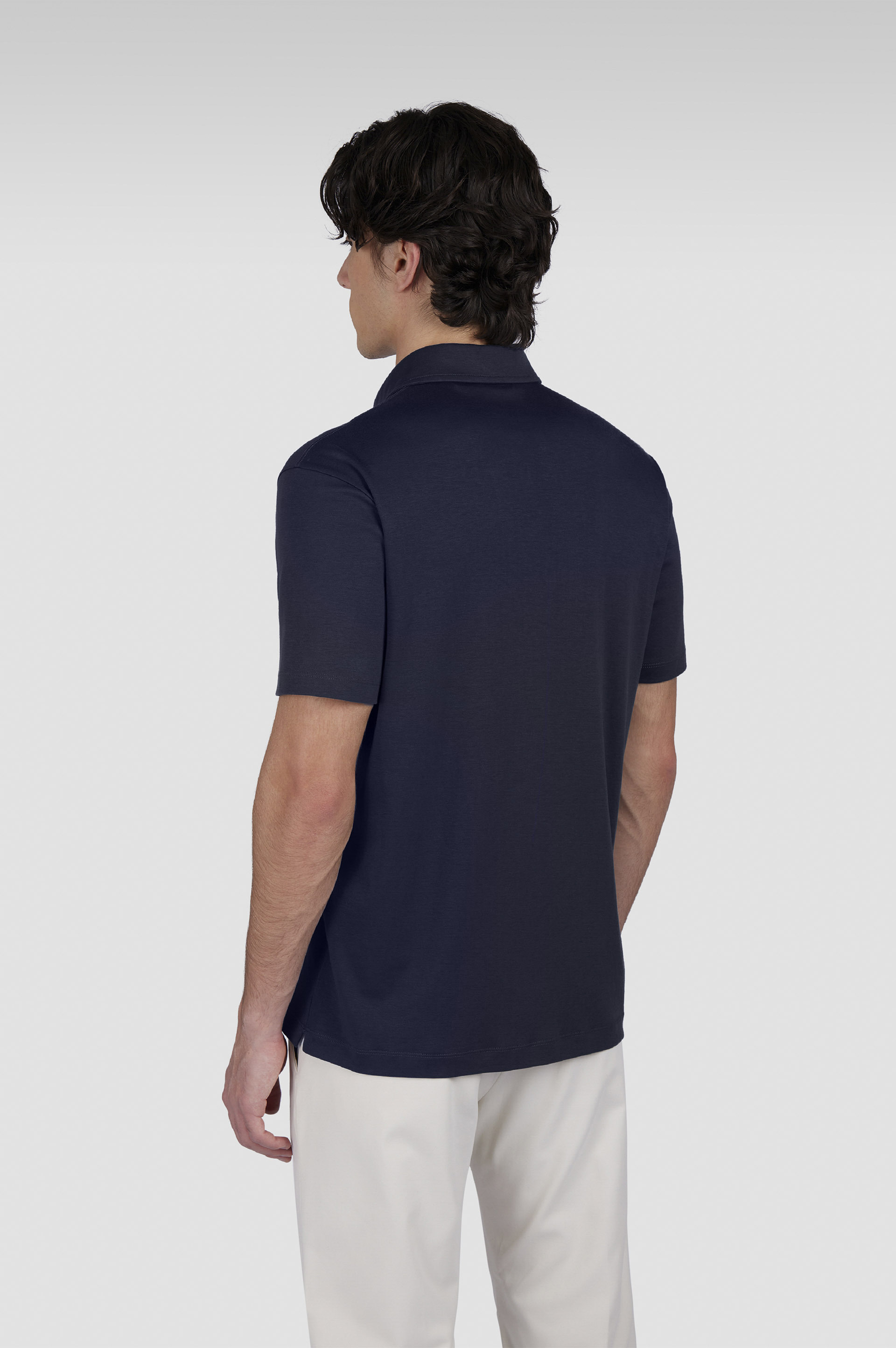 SUPIMA® COTTON JERSEY POLO SHIRT WITH SHARK FIN EMBROIDERY - 3